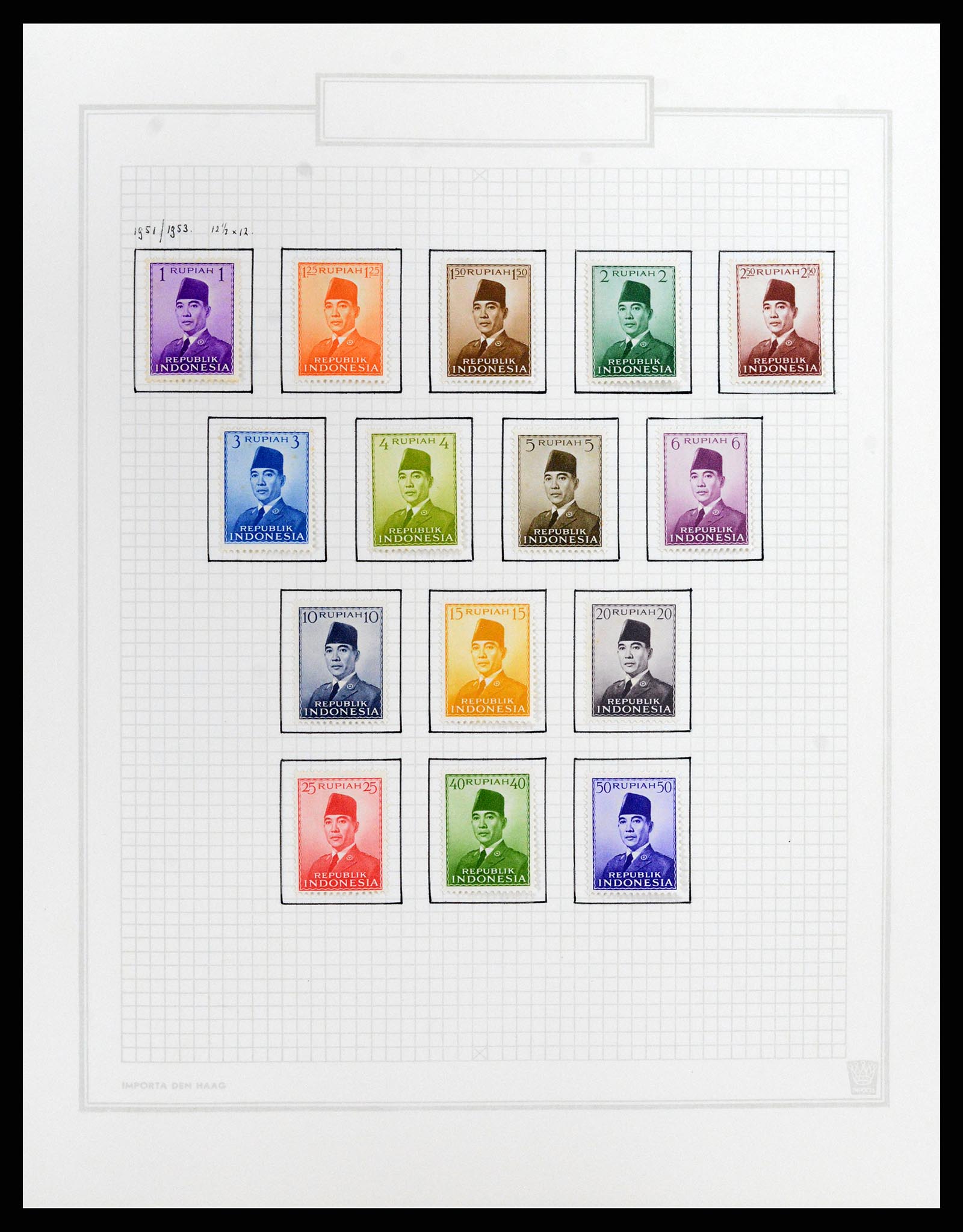 37807 022 - Postzegelverzameling 37807 Indonesië 1948-1977.