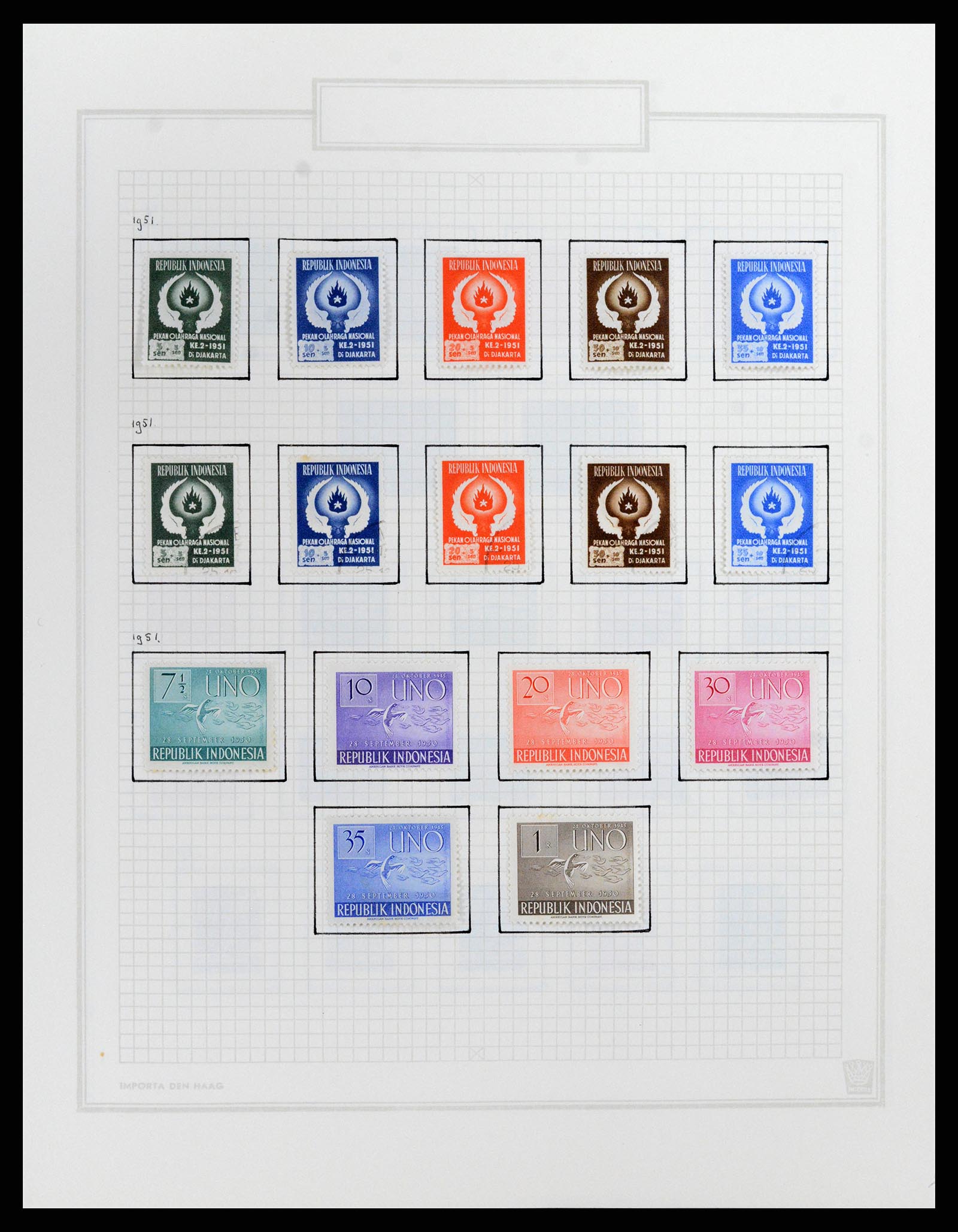 37807 024 - Postzegelverzameling 37807 Indonesië 1948-1977.