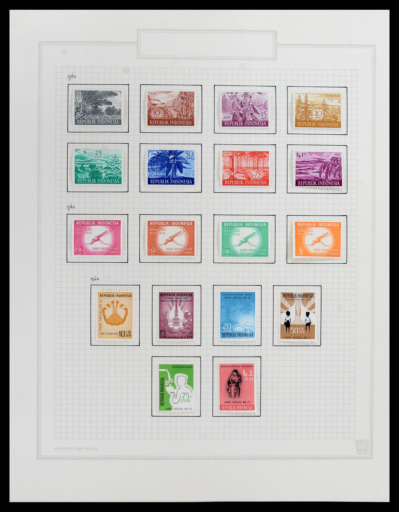 37807 048 - Postzegelverzameling 37807 Indonesië 1948-1977.
