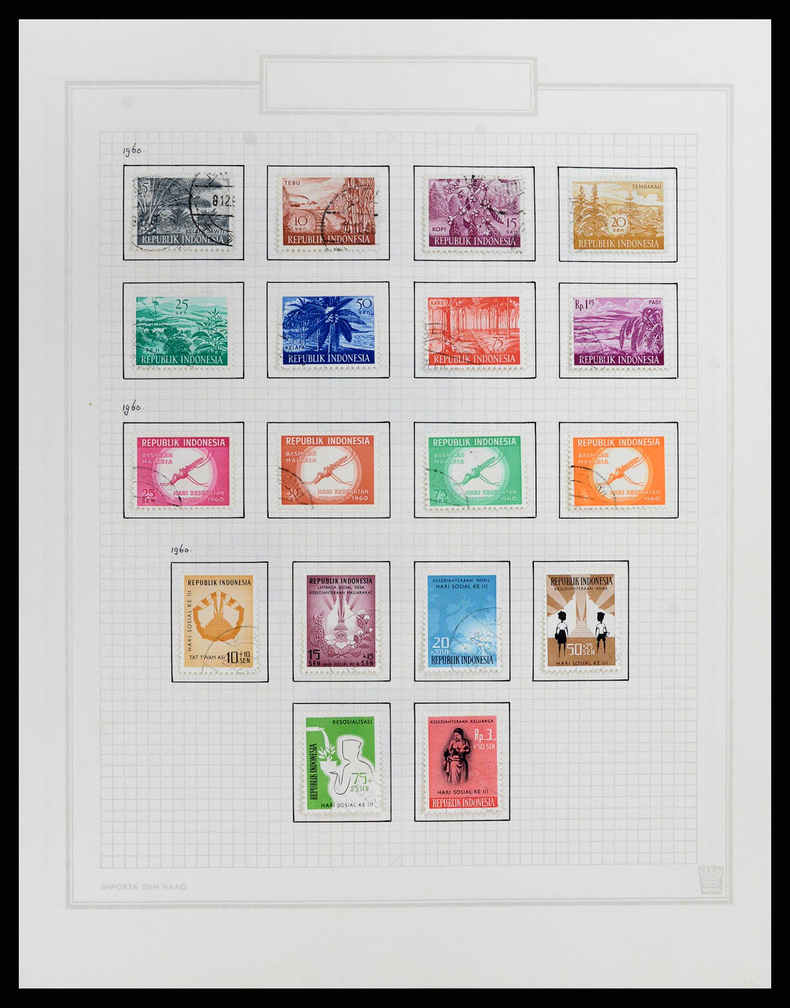 37807 049 - Postzegelverzameling 37807 Indonesië 1948-1977.