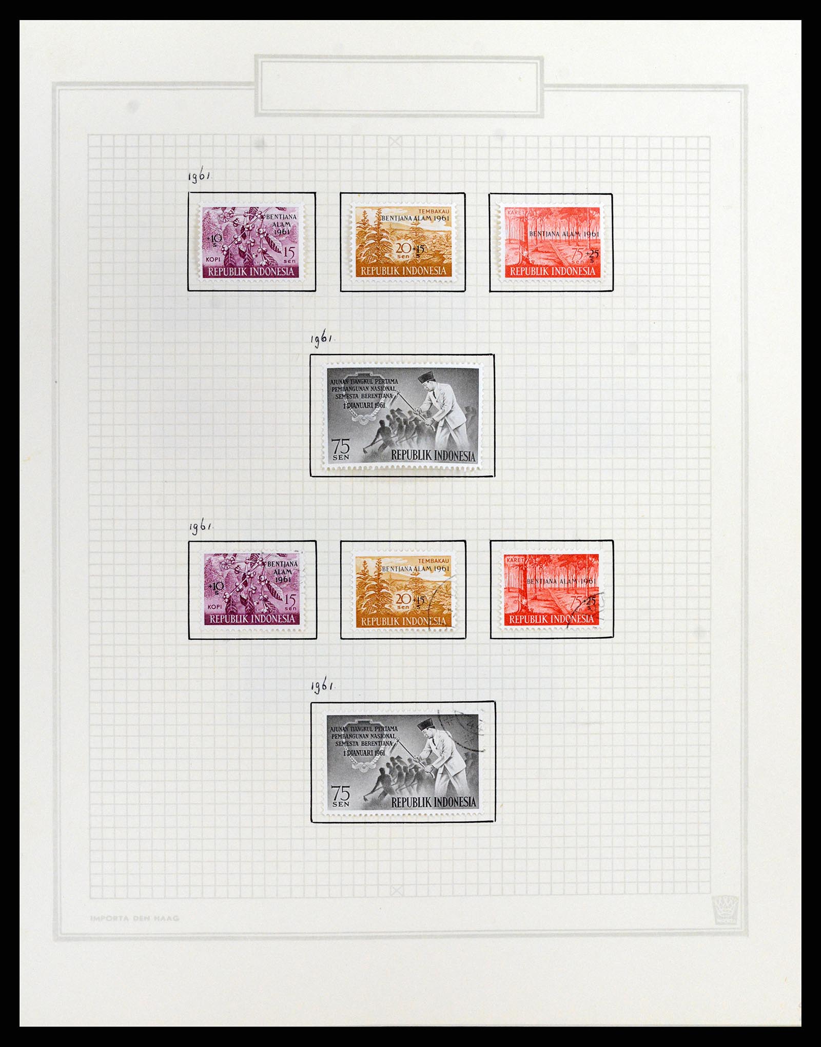 37807 050 - Postzegelverzameling 37807 Indonesië 1948-1977.