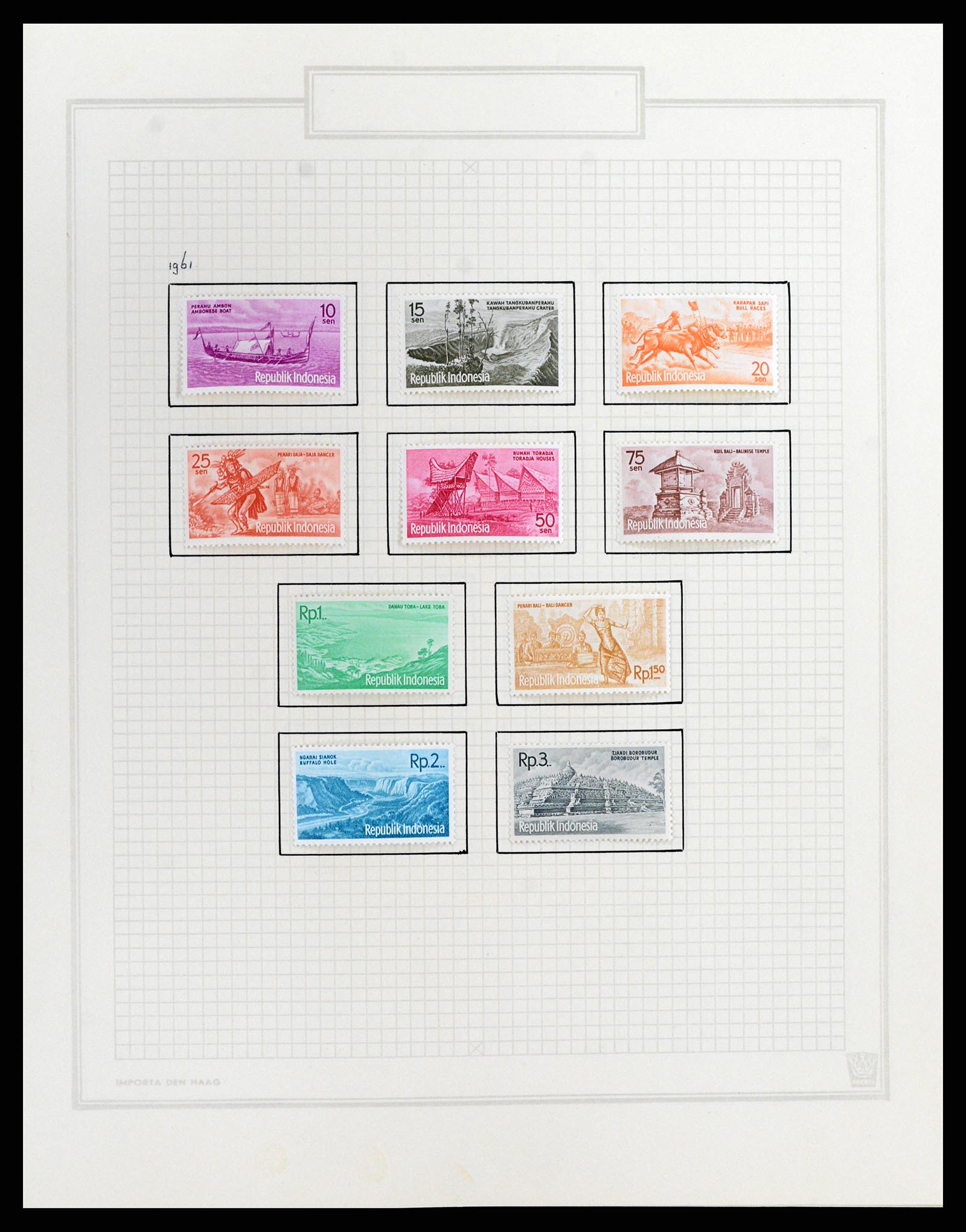 37807 051 - Postzegelverzameling 37807 Indonesië 1948-1977.