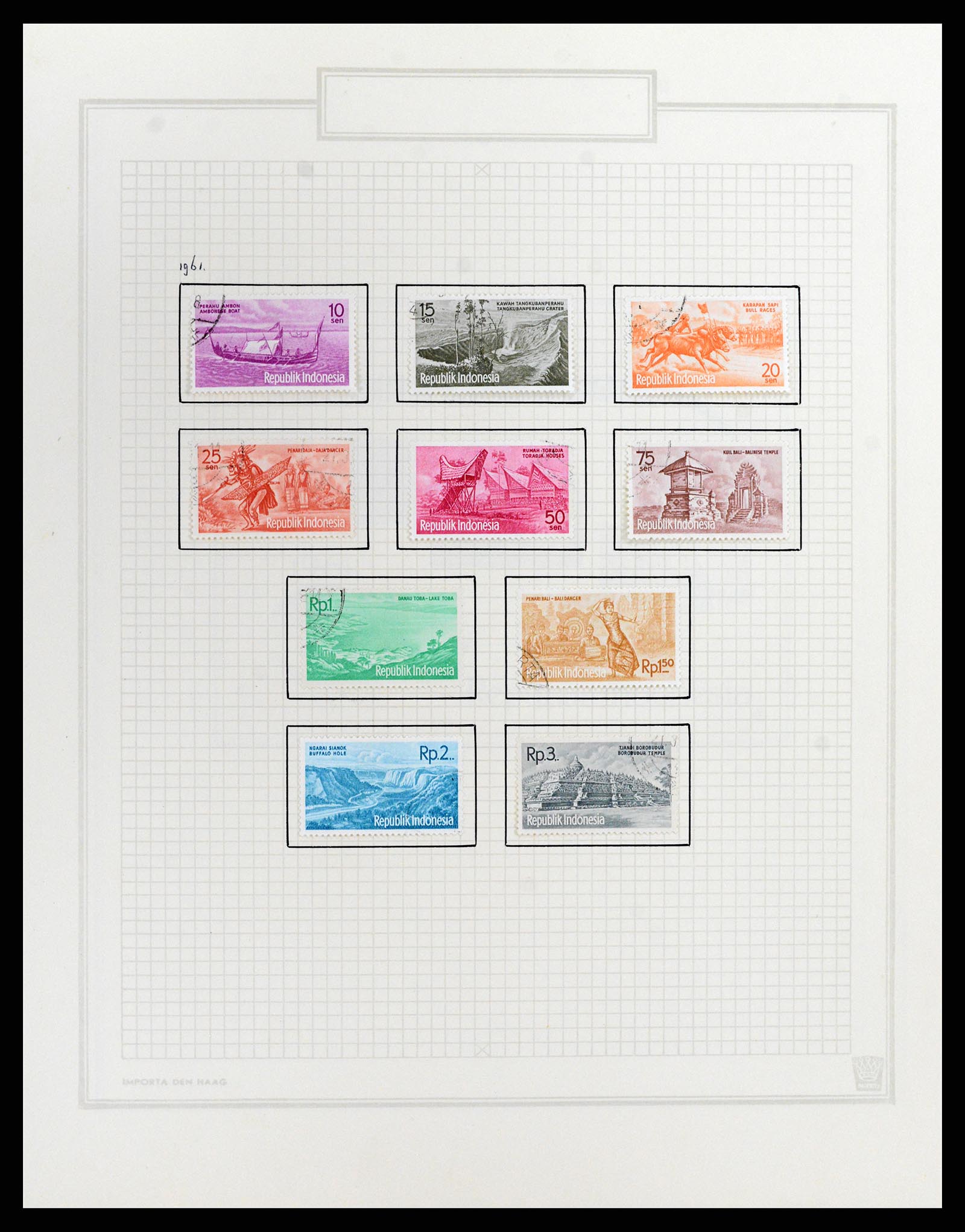 37807 052 - Postzegelverzameling 37807 Indonesië 1948-1977.