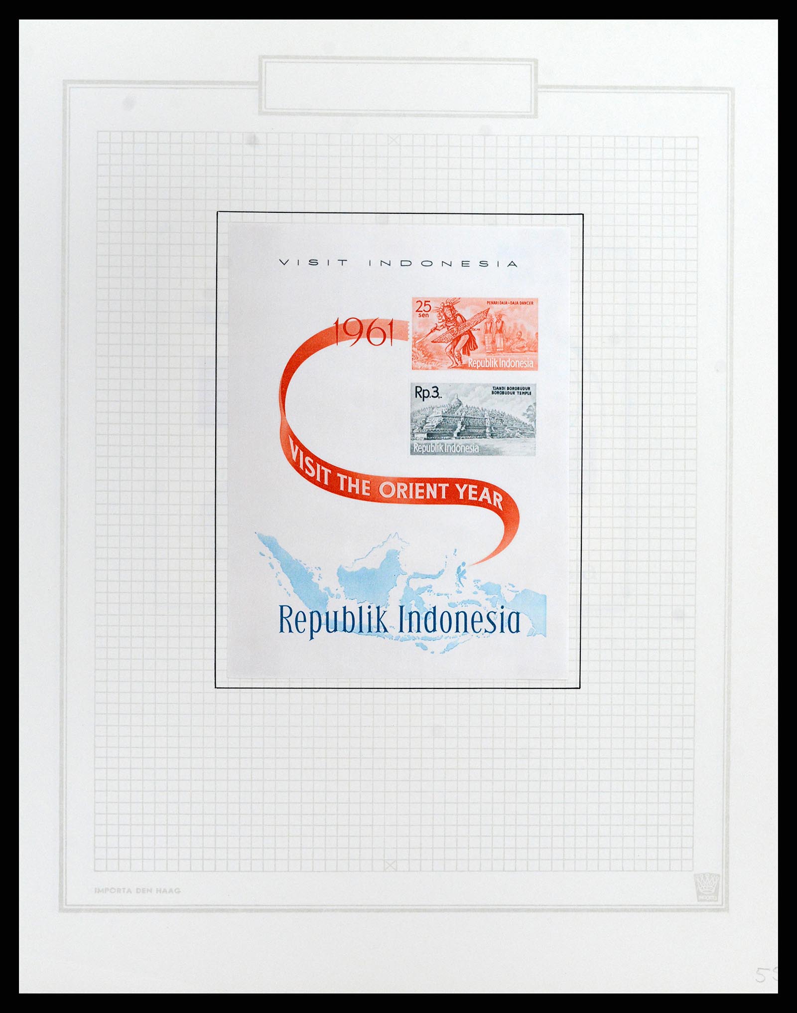 37807 056 - Postzegelverzameling 37807 Indonesië 1948-1977.
