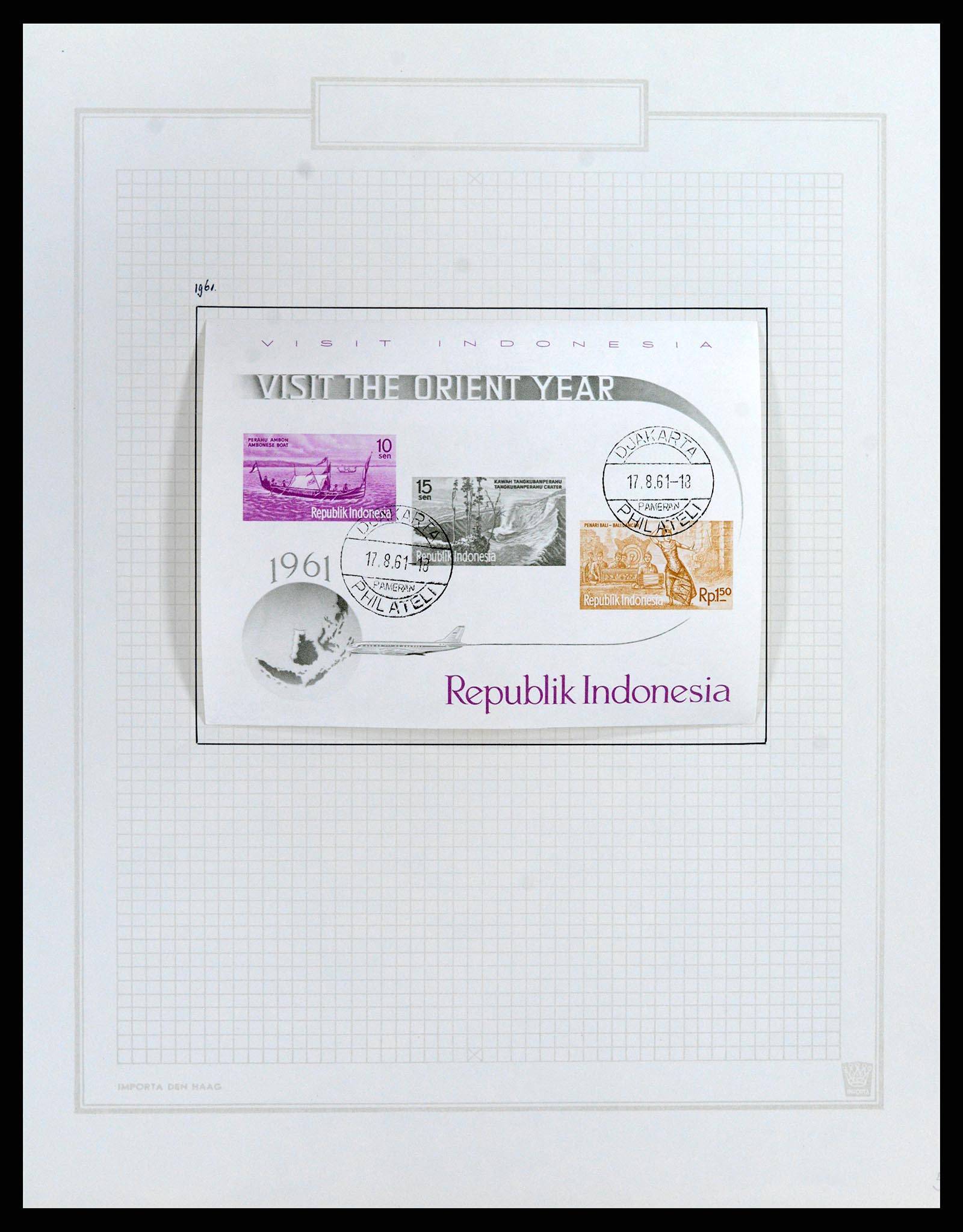 37807 057 - Postzegelverzameling 37807 Indonesië 1948-1977.