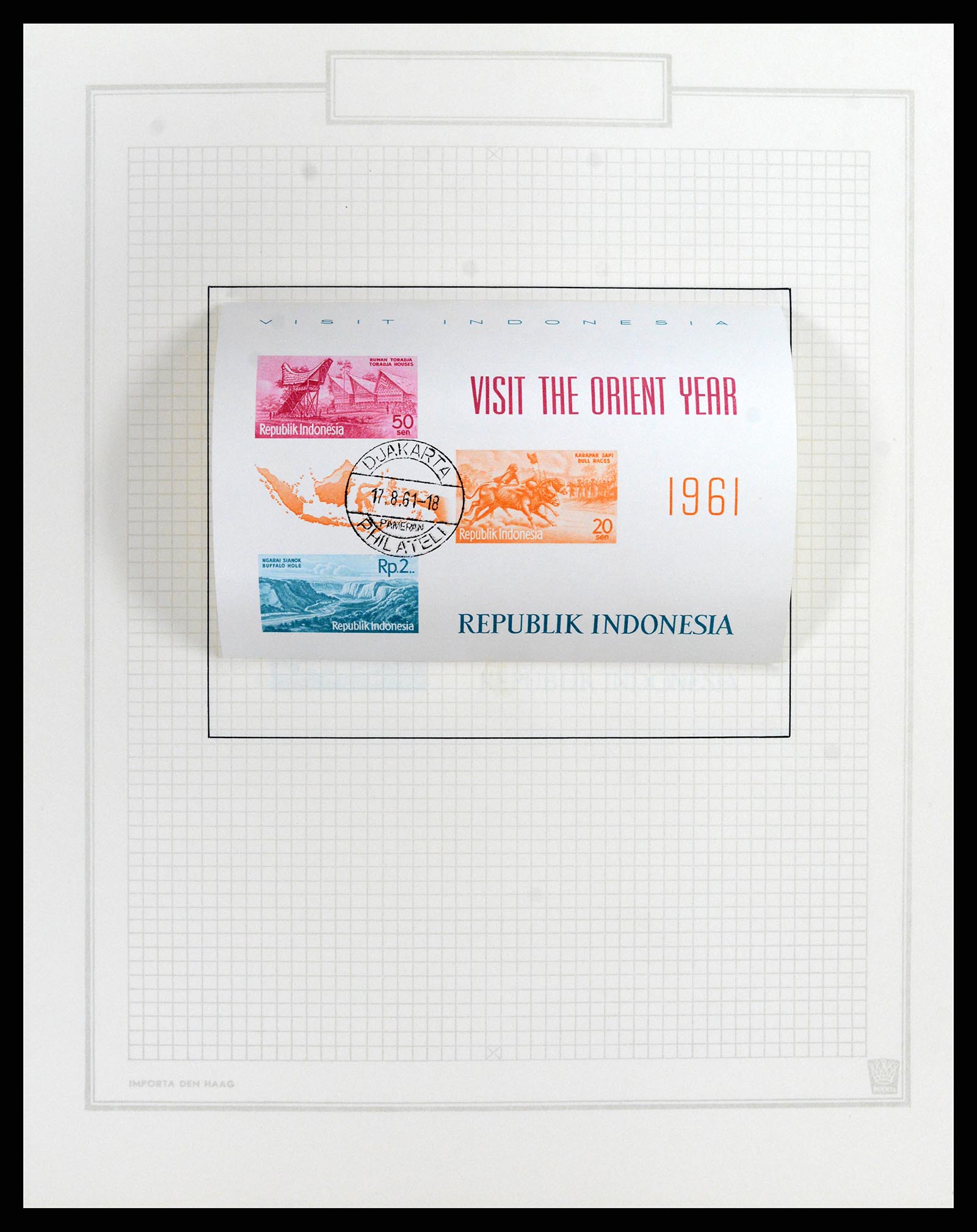 37807 058 - Postzegelverzameling 37807 Indonesië 1948-1977.