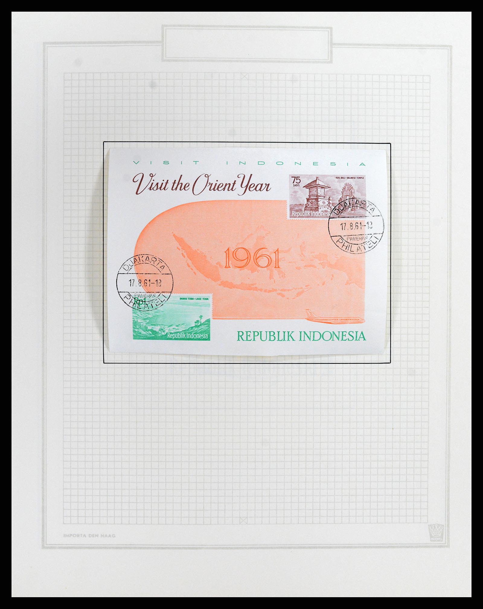 37807 059 - Postzegelverzameling 37807 Indonesië 1948-1977.