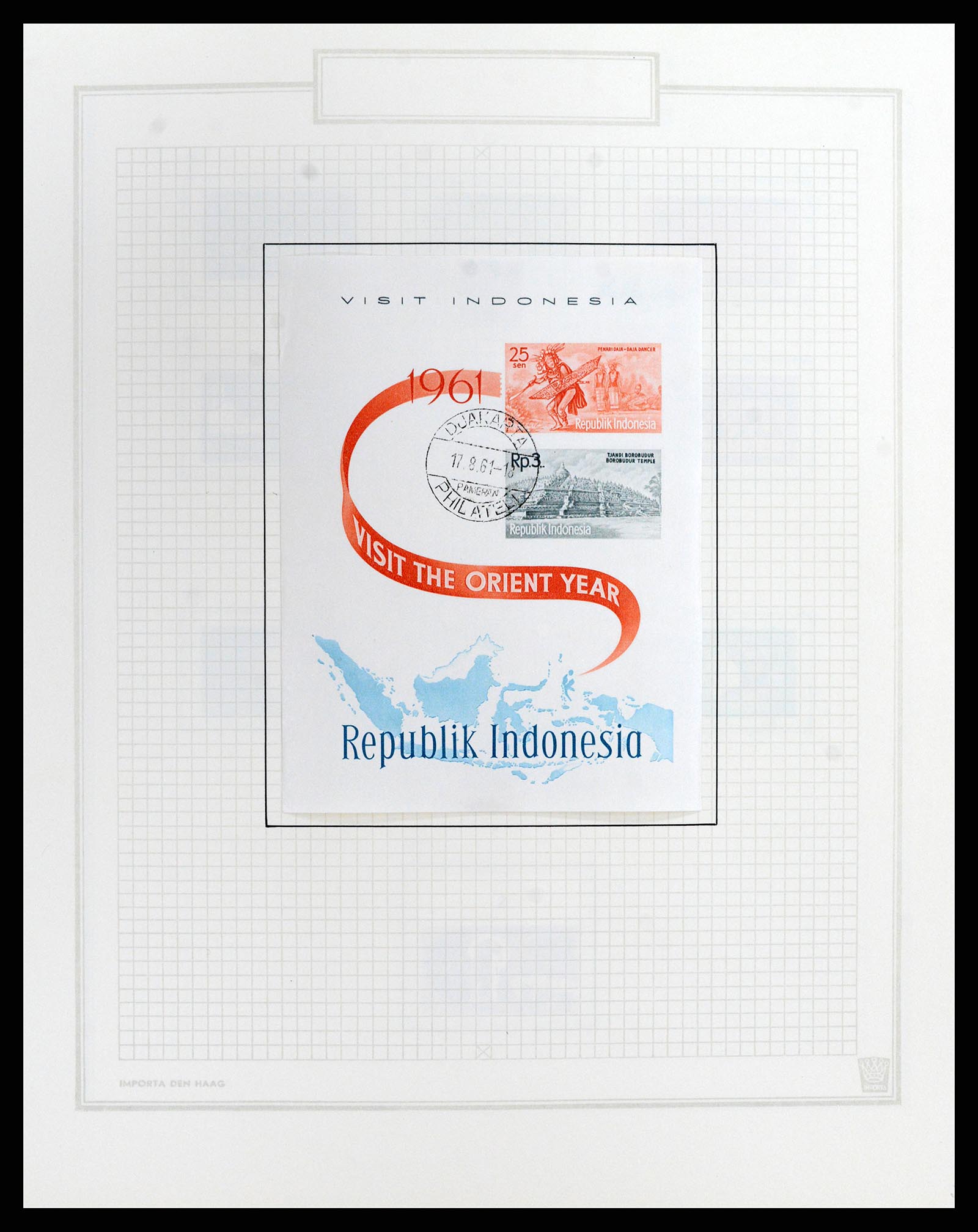 37807 060 - Postzegelverzameling 37807 Indonesië 1948-1977.