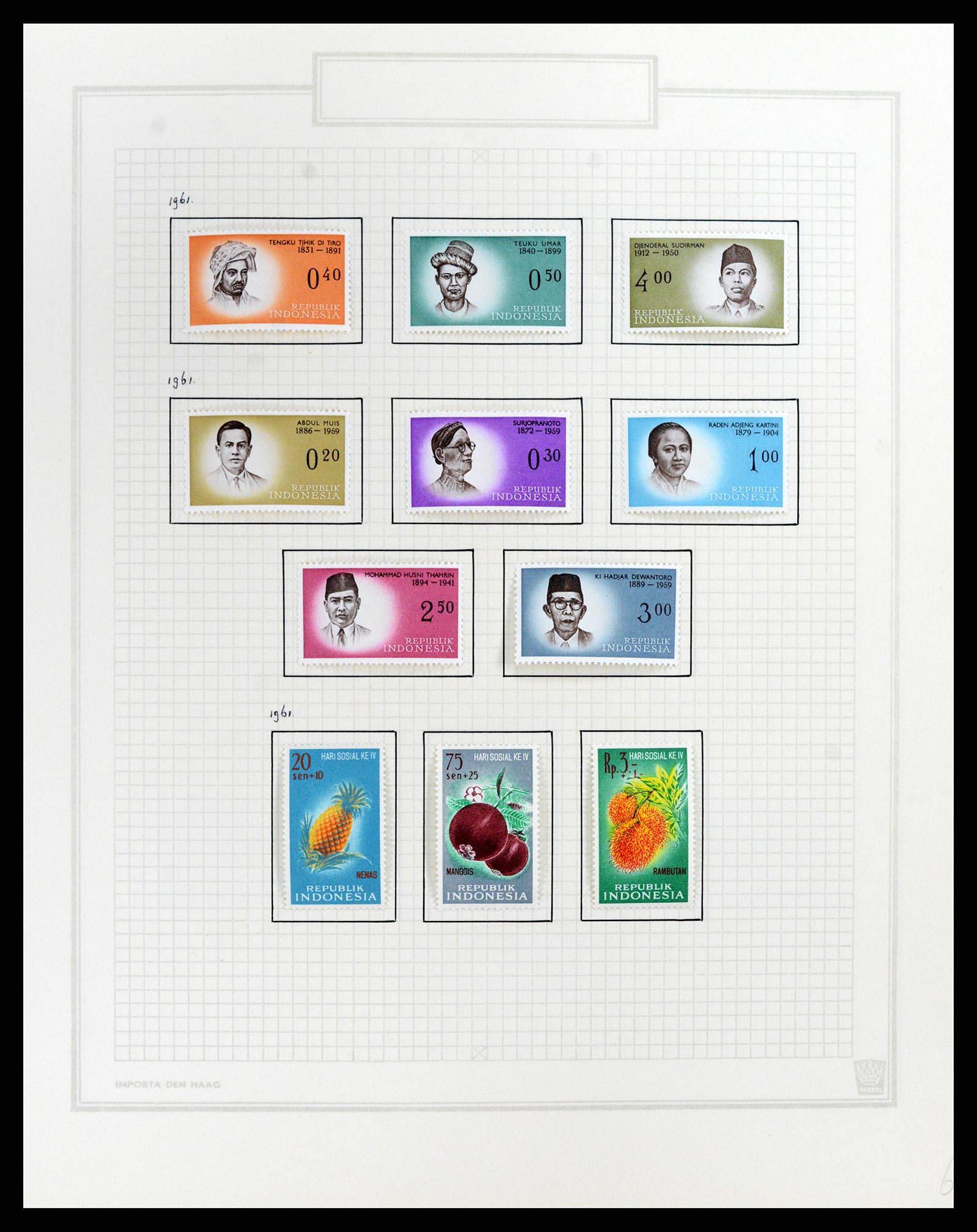 37807 063 - Postzegelverzameling 37807 Indonesië 1948-1977.