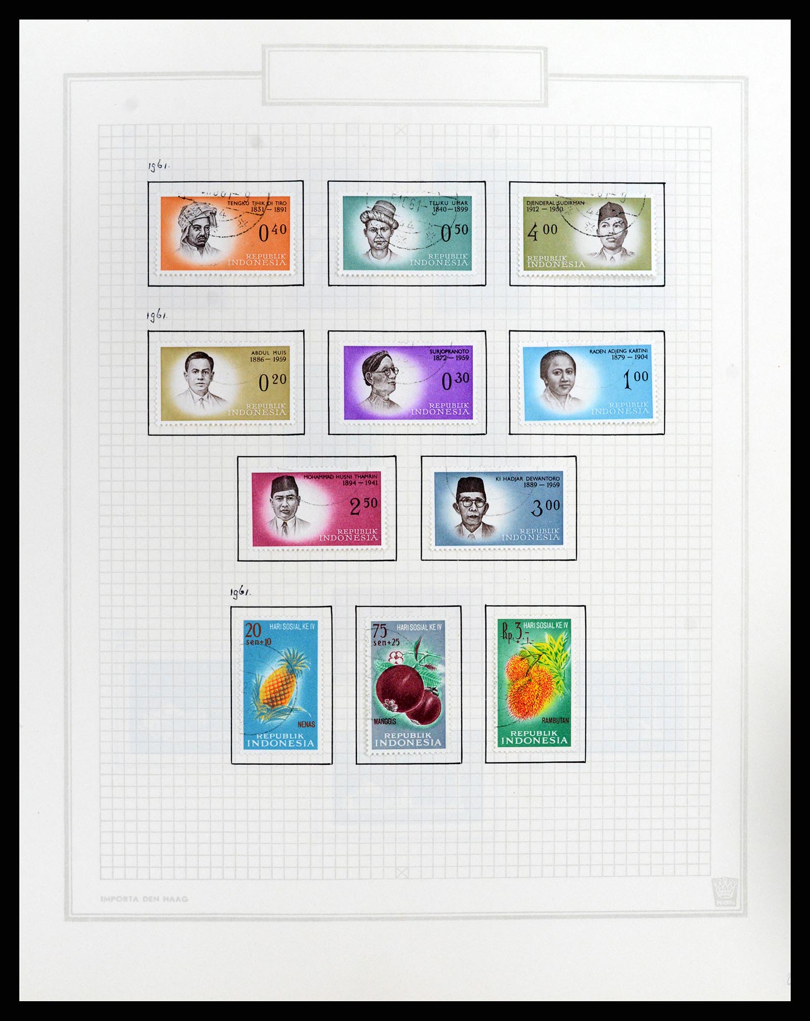 37807 064 - Postzegelverzameling 37807 Indonesië 1948-1977.