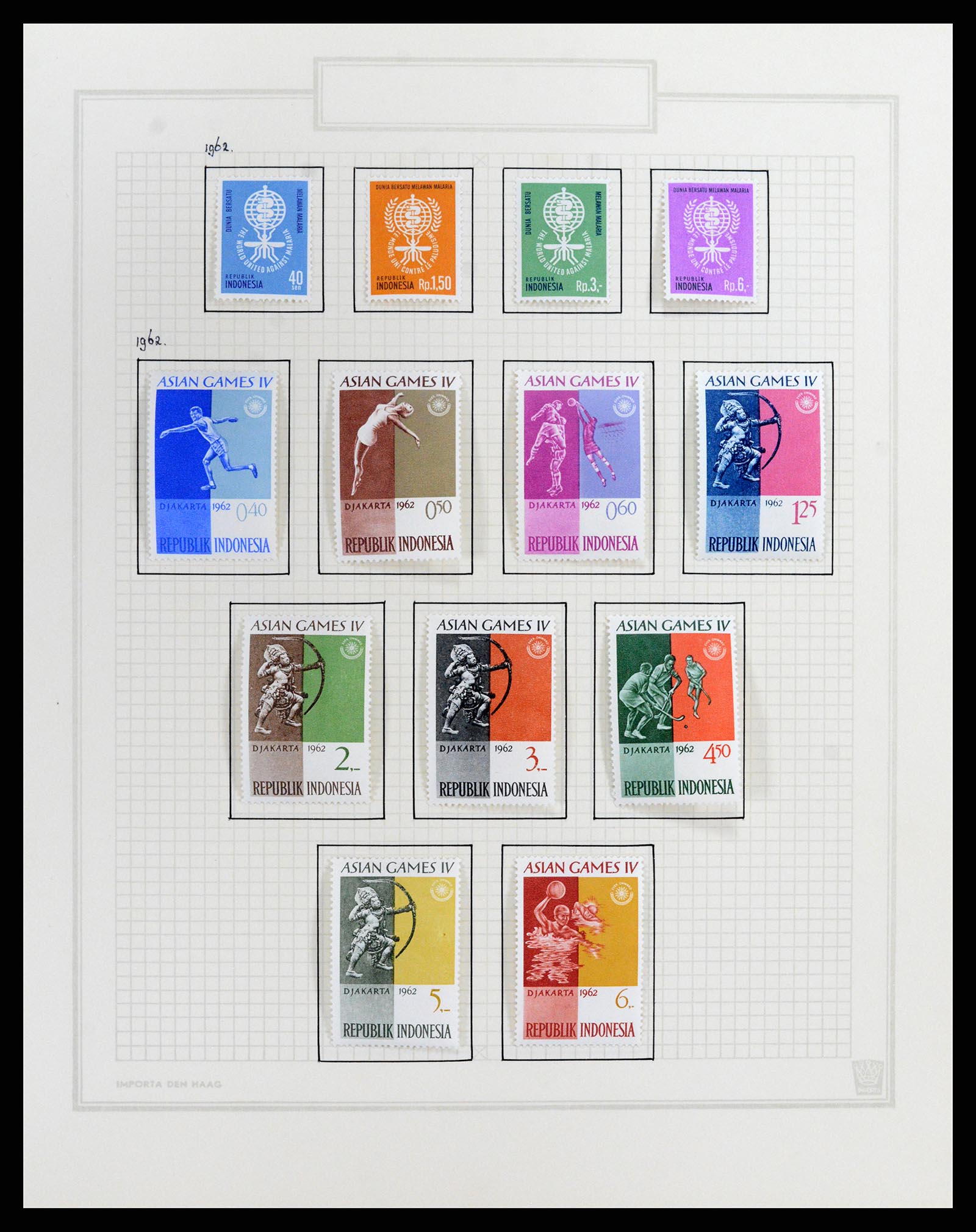 37807 067 - Postzegelverzameling 37807 Indonesië 1948-1977.