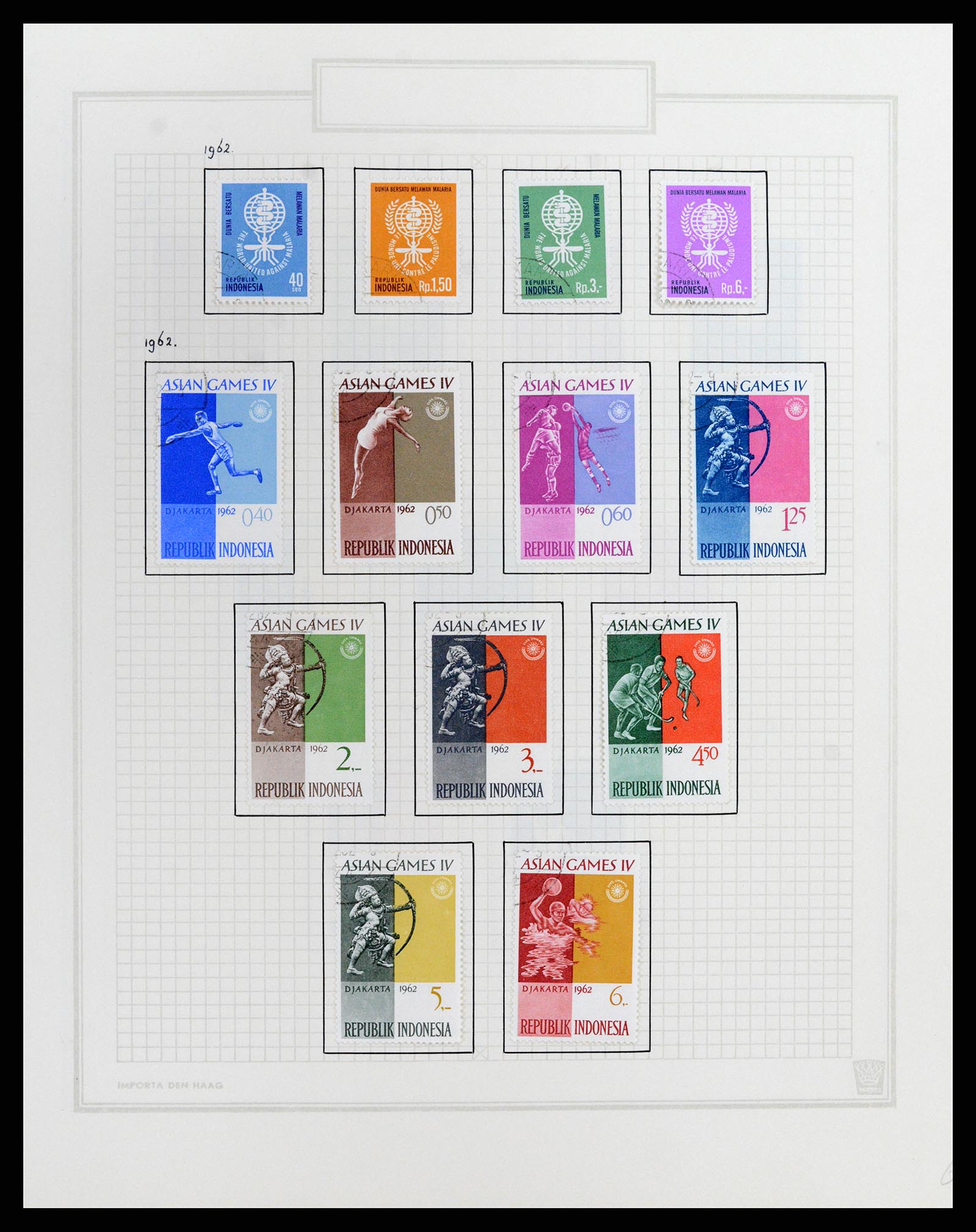 37807 068 - Postzegelverzameling 37807 Indonesië 1948-1977.