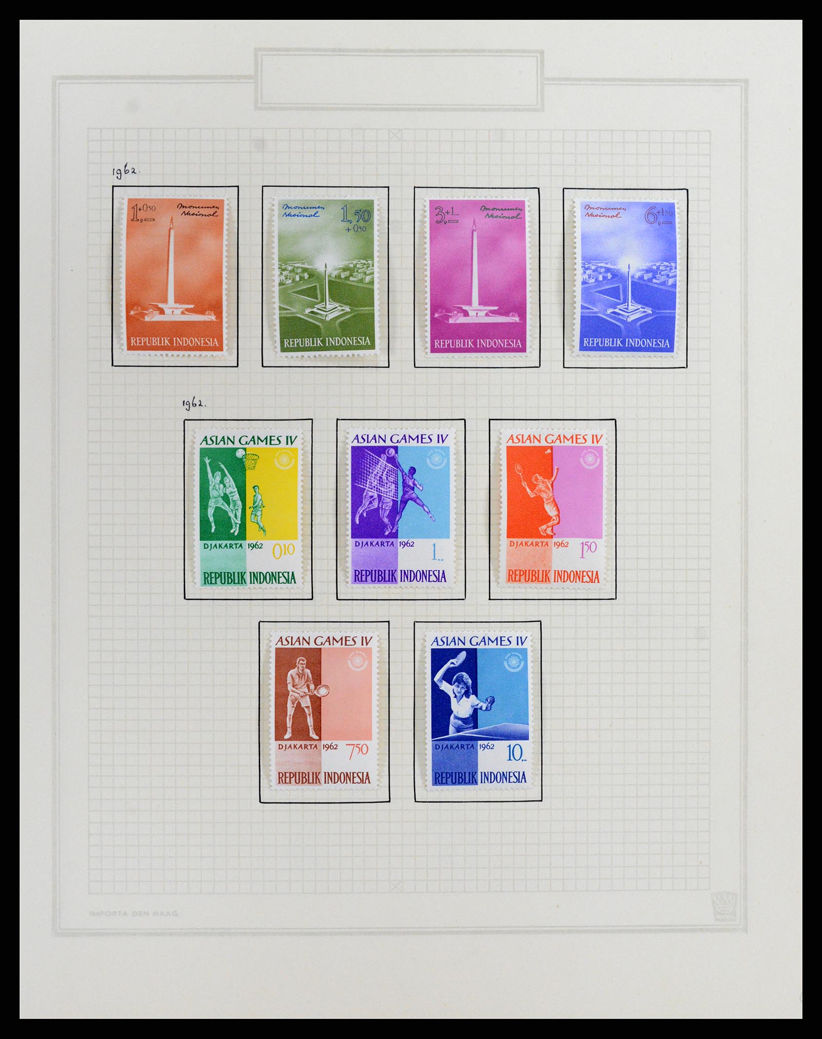 37807 069 - Postzegelverzameling 37807 Indonesië 1948-1977.