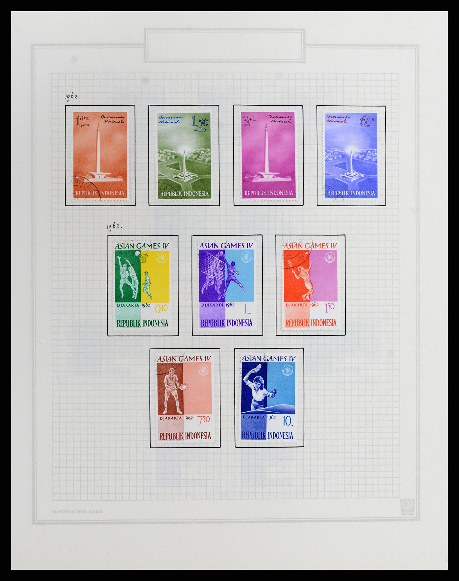 37807 070 - Postzegelverzameling 37807 Indonesië 1948-1977.