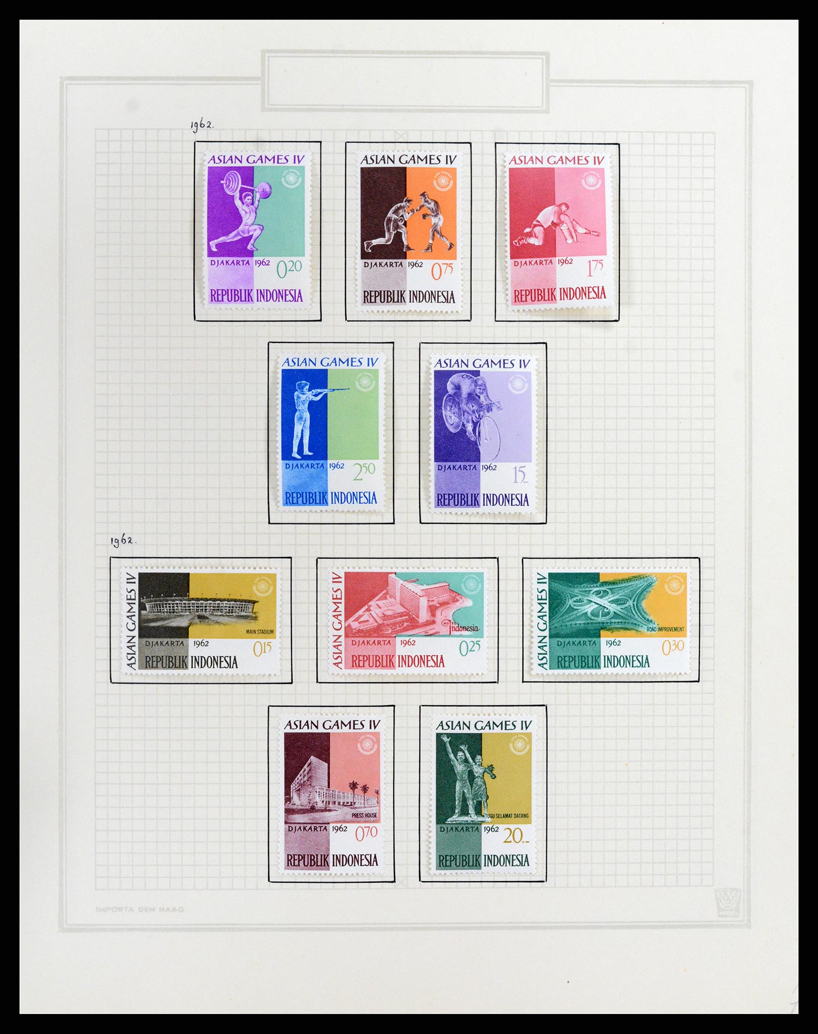 37807 071 - Postzegelverzameling 37807 Indonesië 1948-1977.
