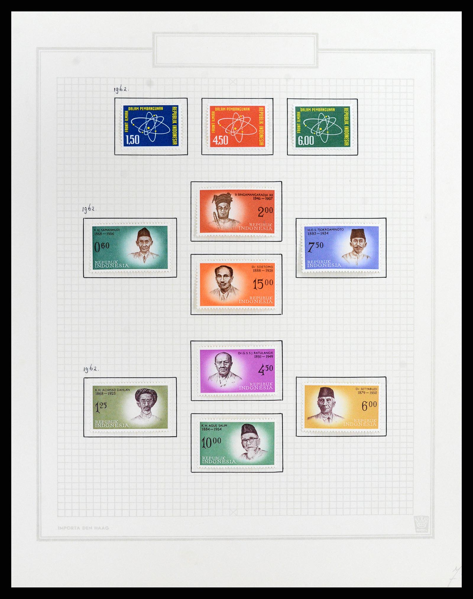 37807 073 - Postzegelverzameling 37807 Indonesië 1948-1977.