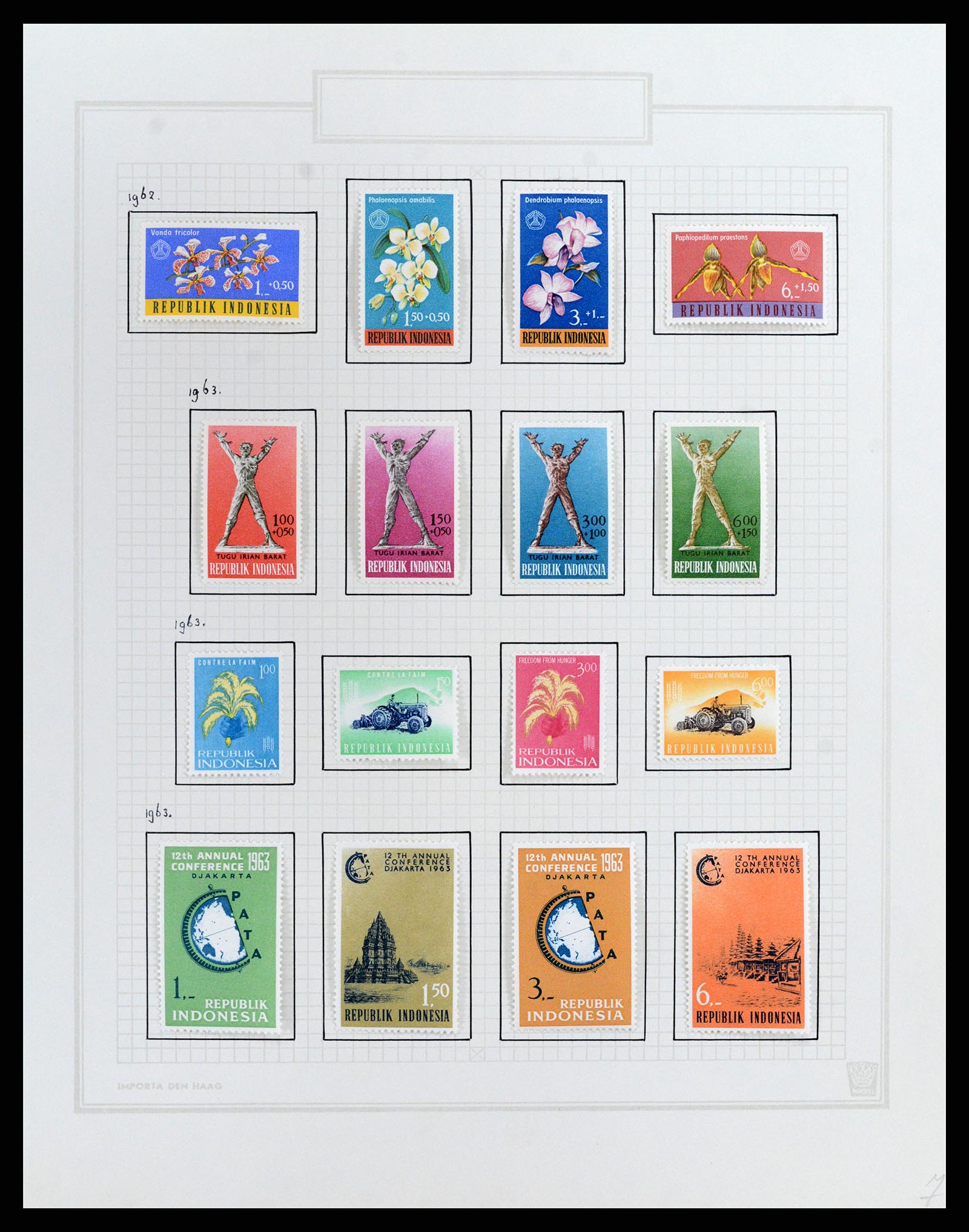 37807 075 - Postzegelverzameling 37807 Indonesië 1948-1977.