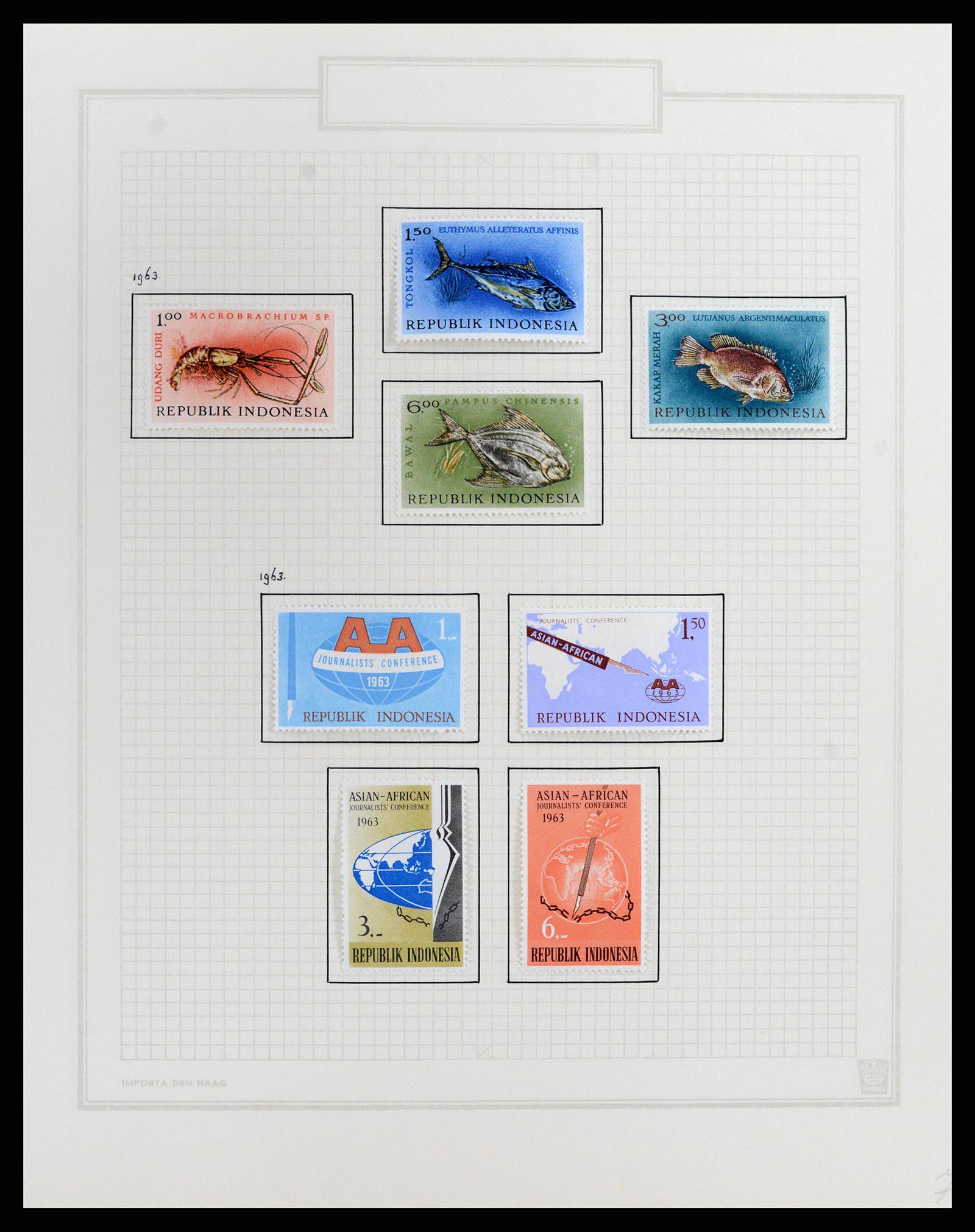 37807 077 - Postzegelverzameling 37807 Indonesië 1948-1977.