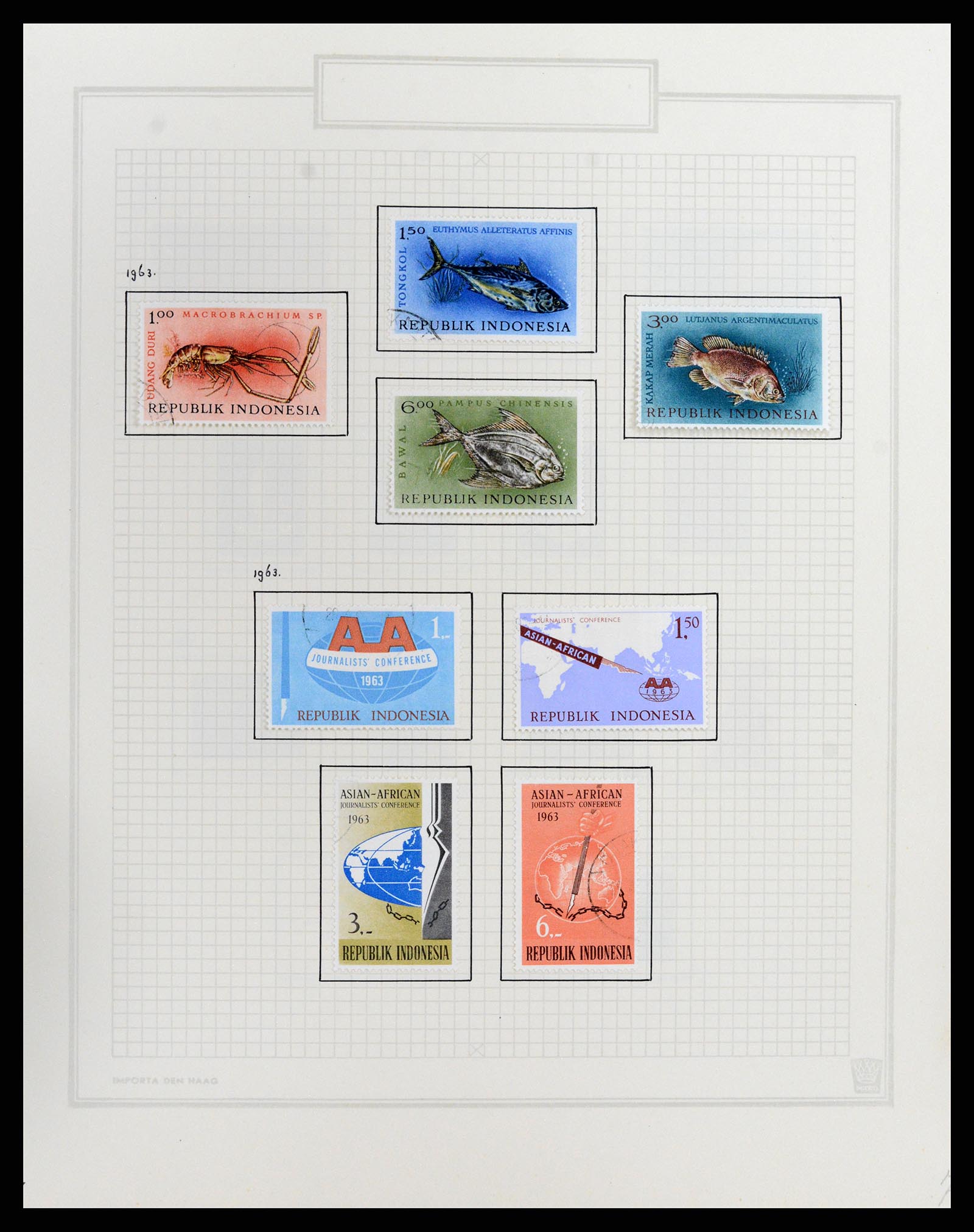 37807 078 - Postzegelverzameling 37807 Indonesië 1948-1977.