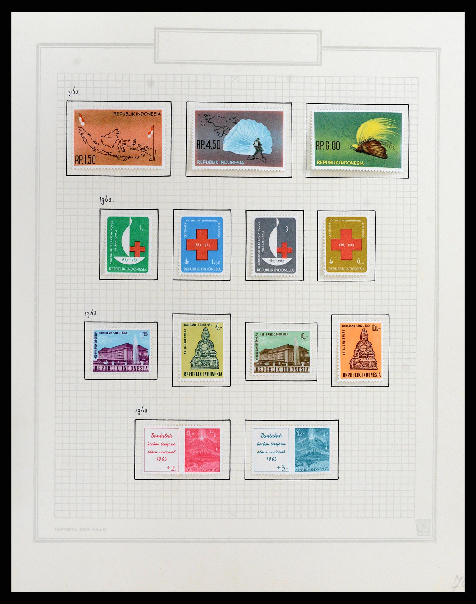 37807 079 - Postzegelverzameling 37807 Indonesië 1948-1977.