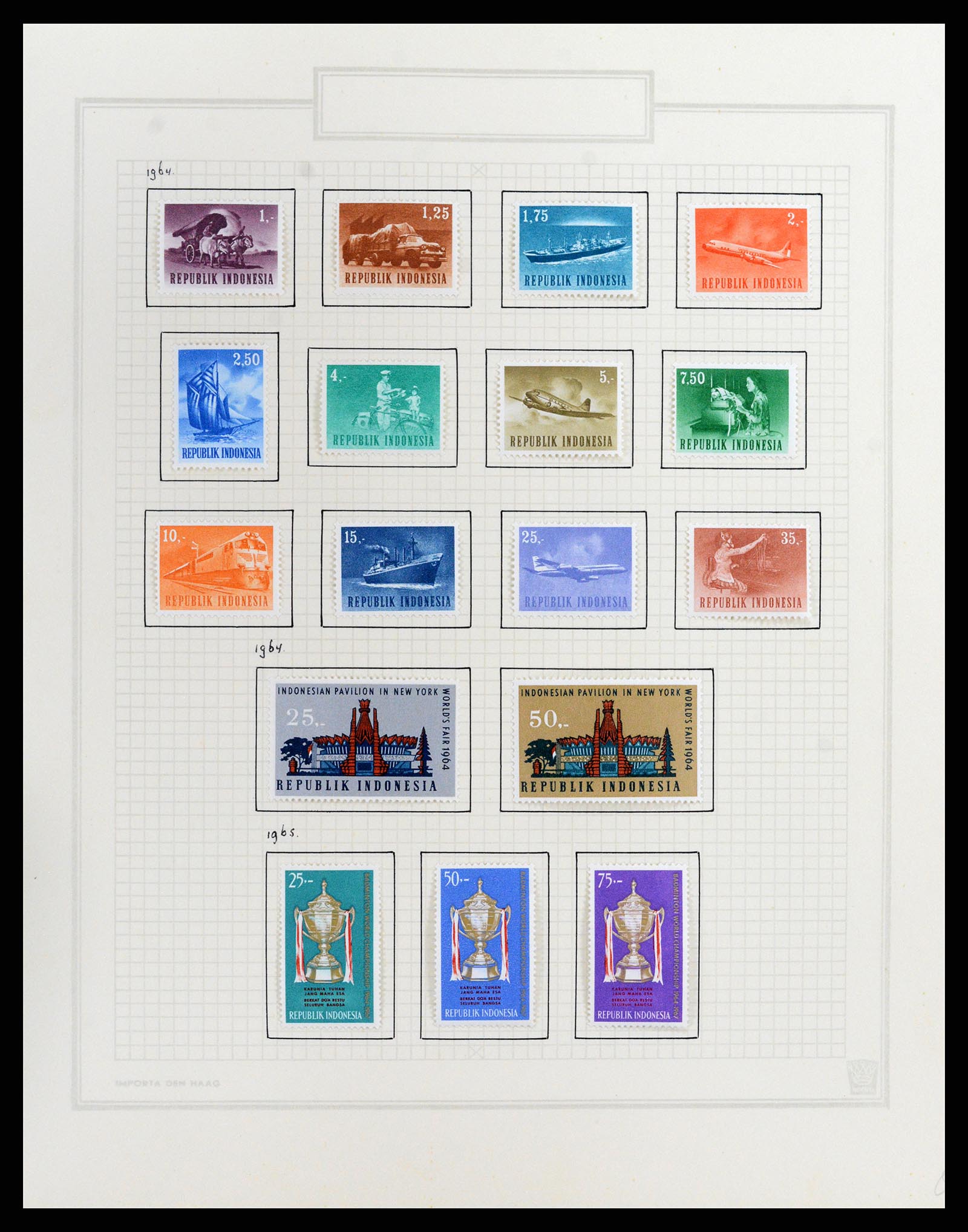 37807 085 - Stamp Collection 37807 Indonesia 1948-1977.