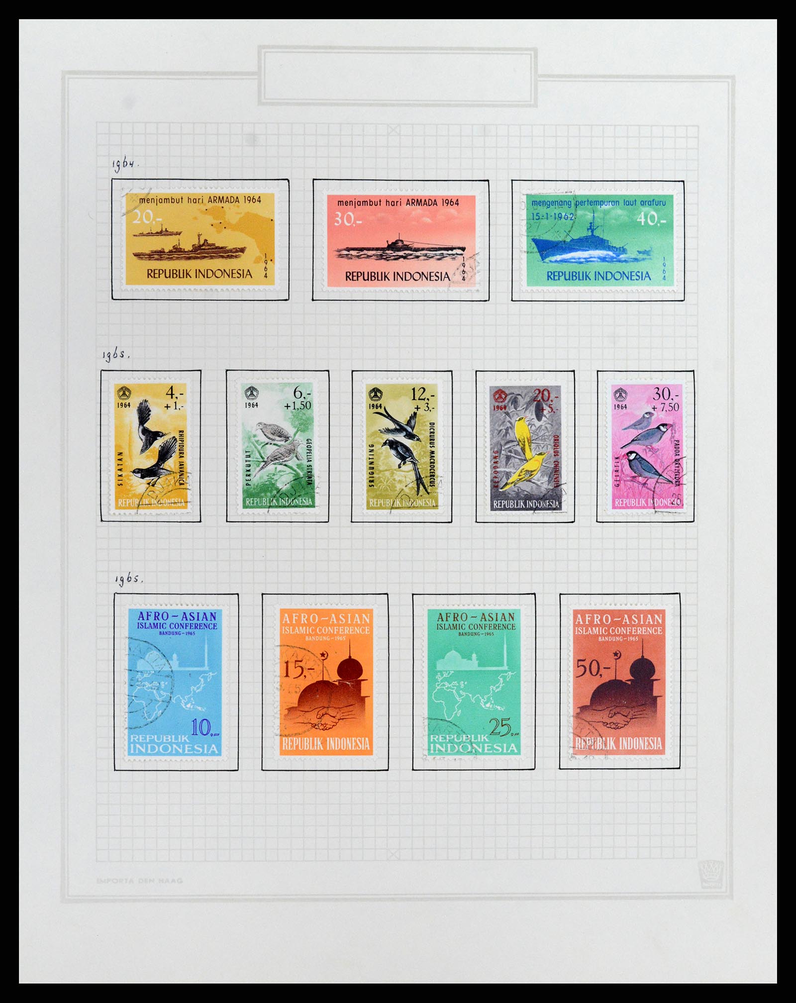 37807 088 - Stamp Collection 37807 Indonesia 1948-1977.