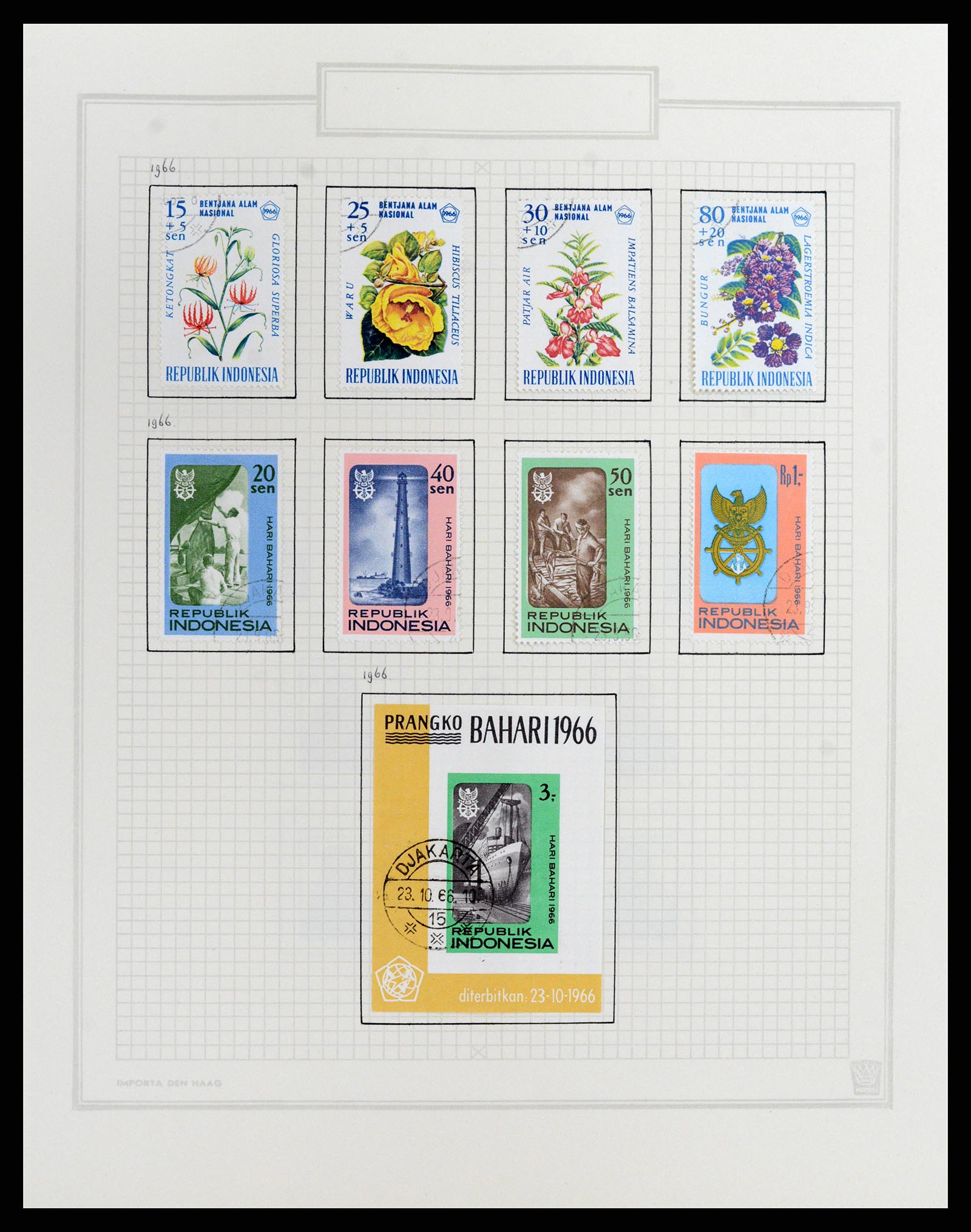 37807 100 - Stamp Collection 37807 Indonesia 1948-1977.