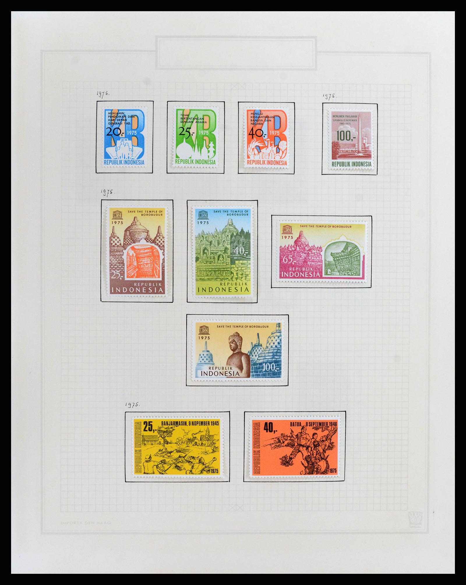 37807 145 - Stamp Collection 37807 Indonesia 1948-1977.