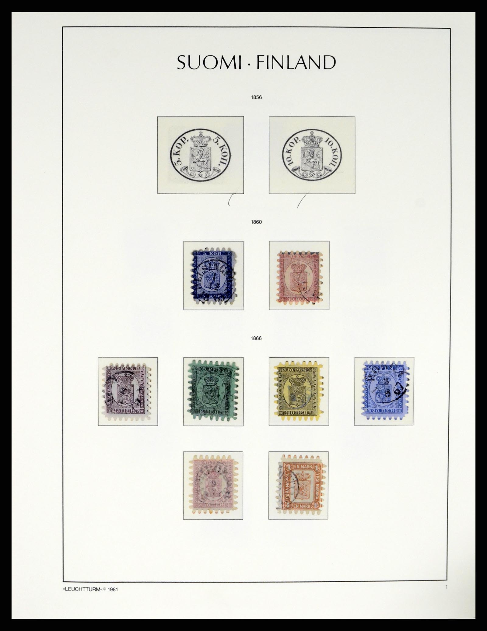 37808 002 - Postzegelverzameling 37808 Finland 1860-2014.