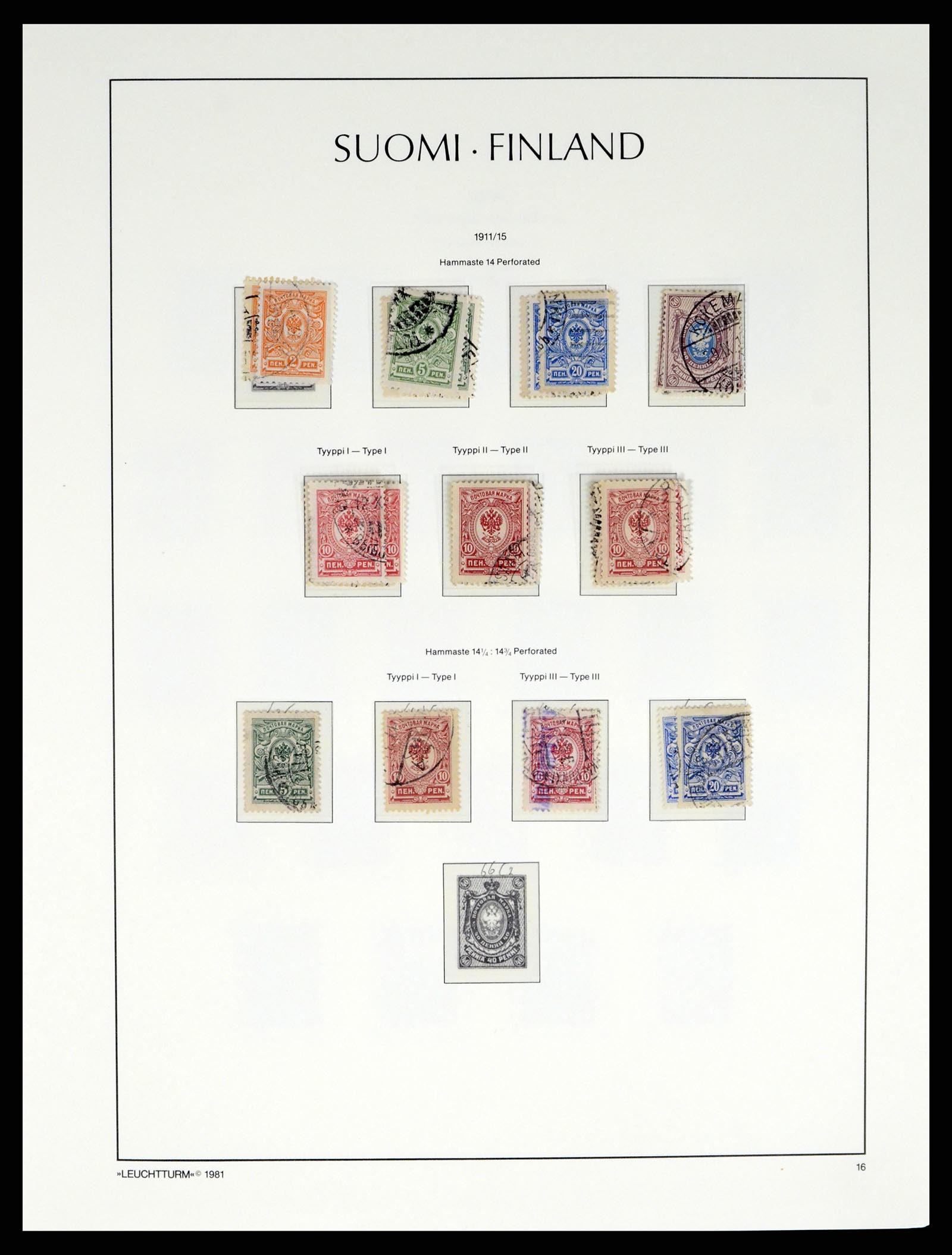 37808 008 - Postzegelverzameling 37808 Finland 1860-2014.