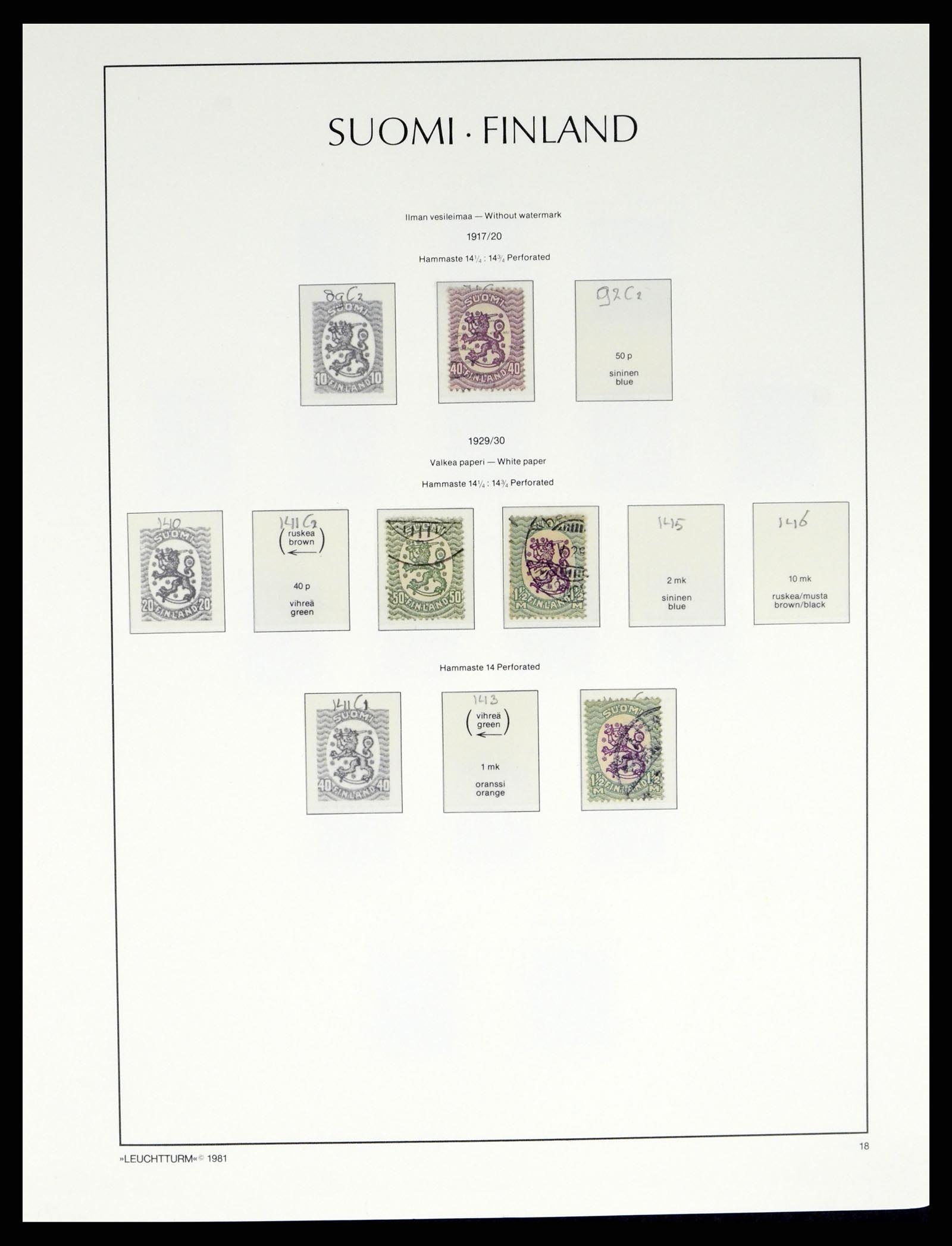 37808 010 - Postzegelverzameling 37808 Finland 1860-2014.