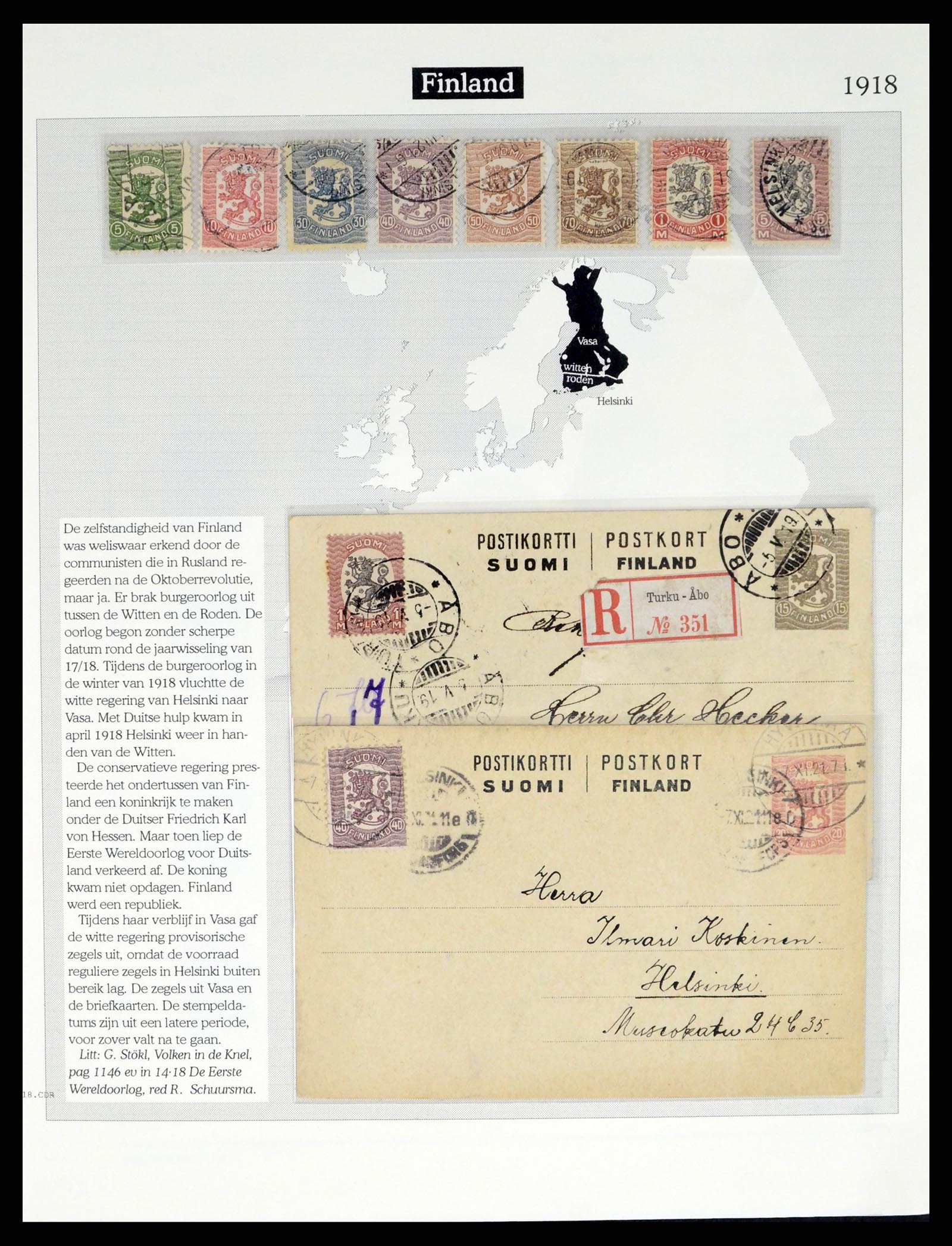 37808 012 - Postzegelverzameling 37808 Finland 1860-2014.