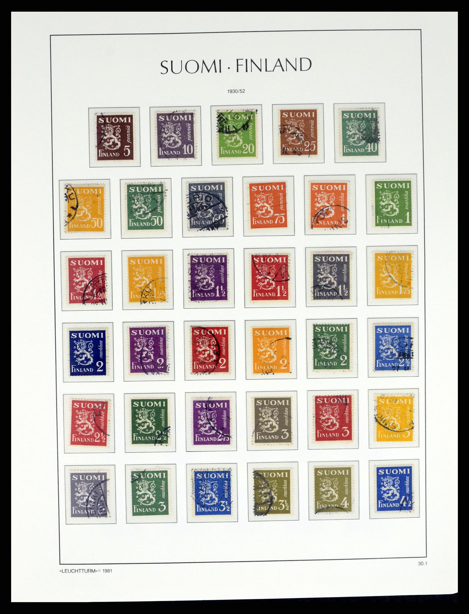 37808 016 - Postzegelverzameling 37808 Finland 1860-2014.