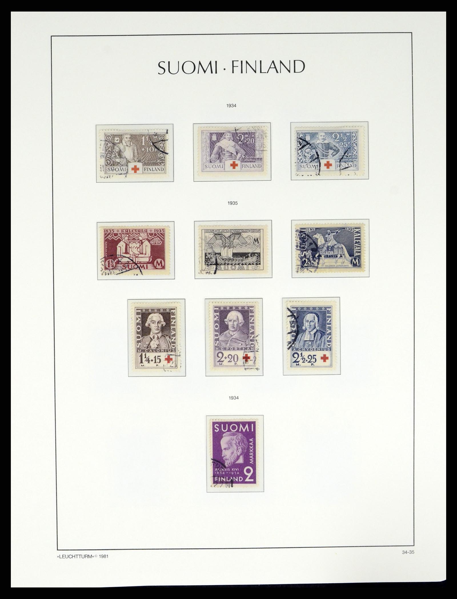 37808 020 - Postzegelverzameling 37808 Finland 1860-2014.