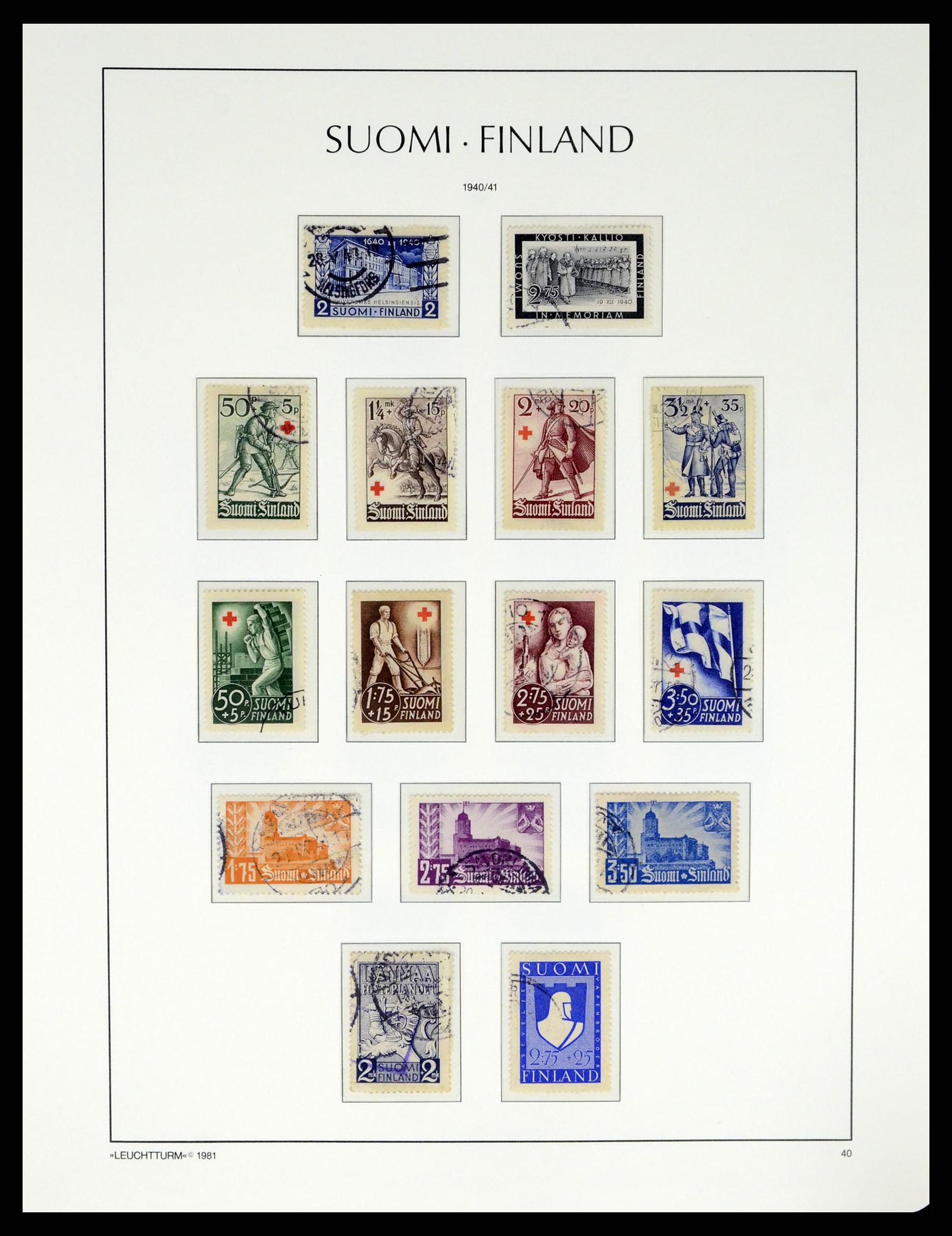 37808 023 - Postzegelverzameling 37808 Finland 1860-2014.