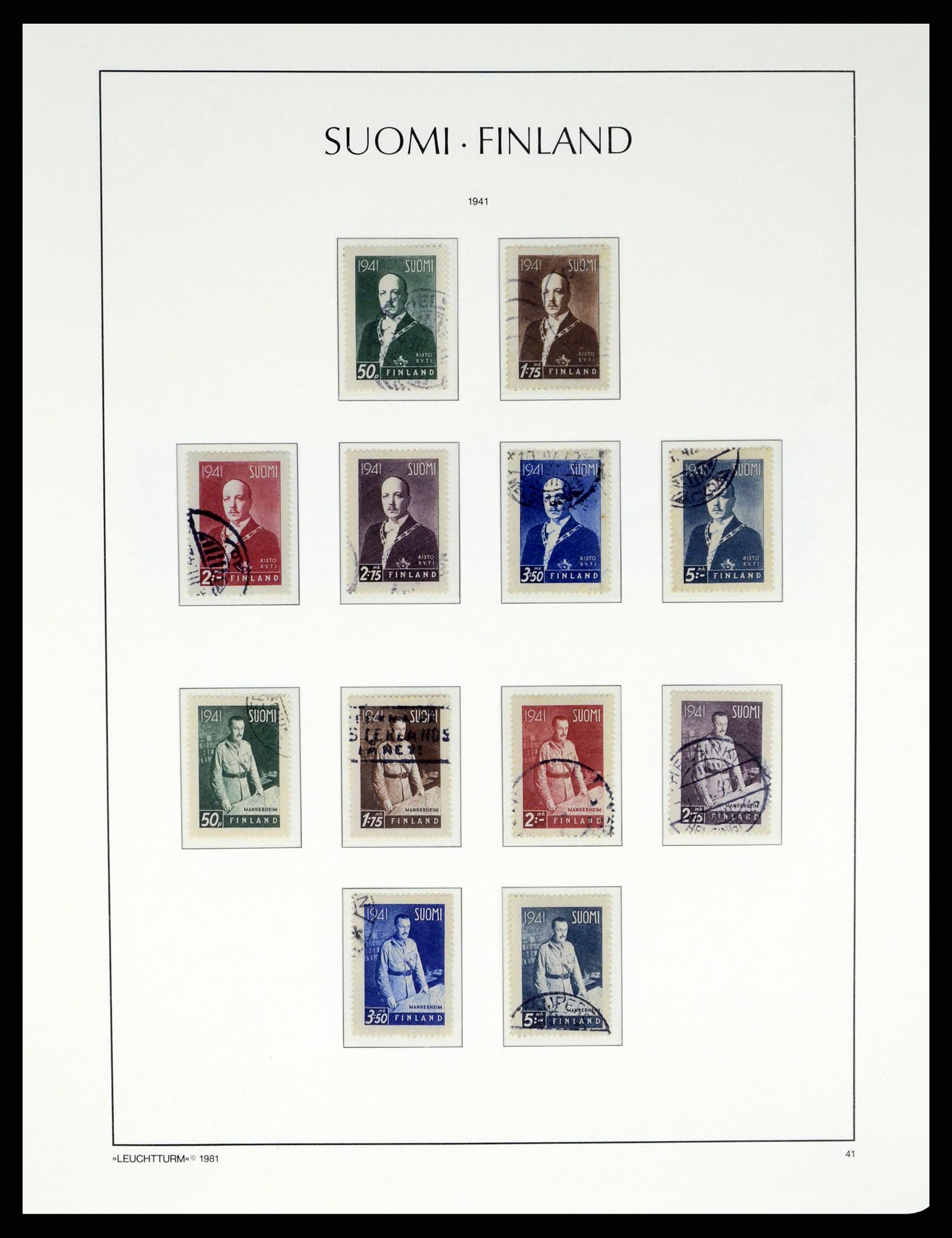 37808 024 - Postzegelverzameling 37808 Finland 1860-2014.