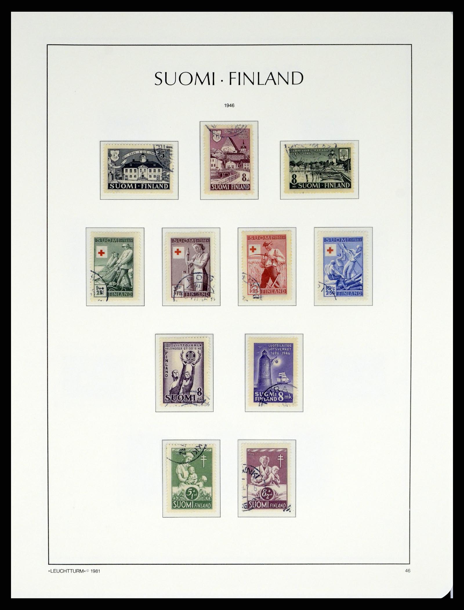 37808 027 - Postzegelverzameling 37808 Finland 1860-2014.