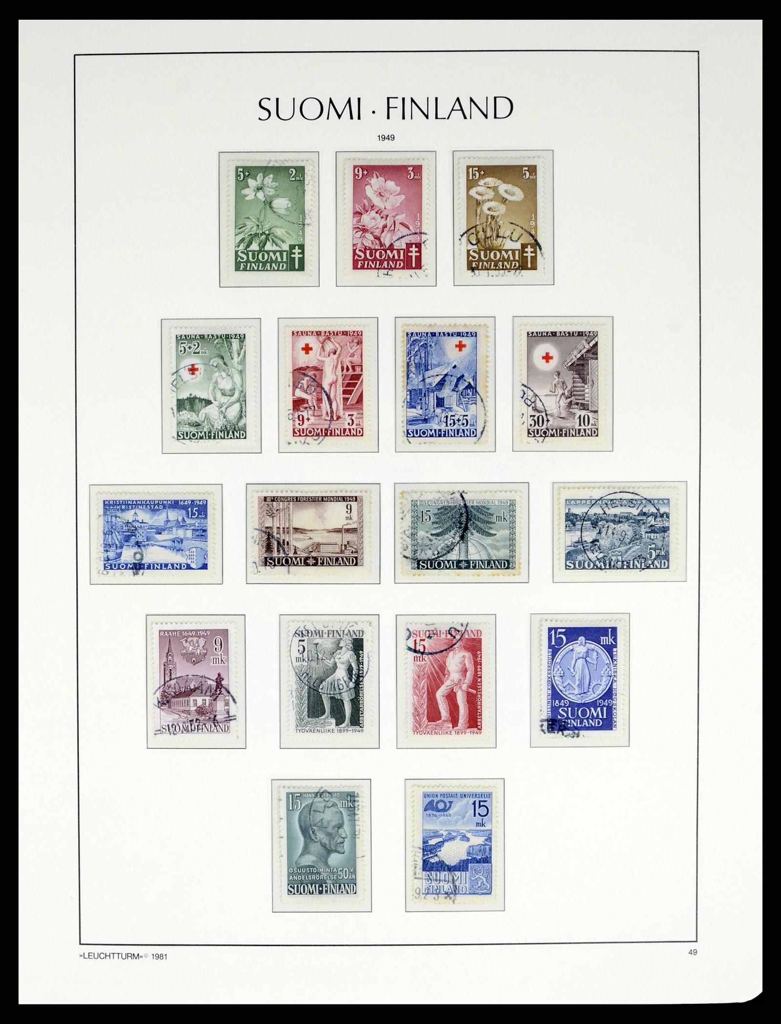 37808 030 - Postzegelverzameling 37808 Finland 1860-2014.