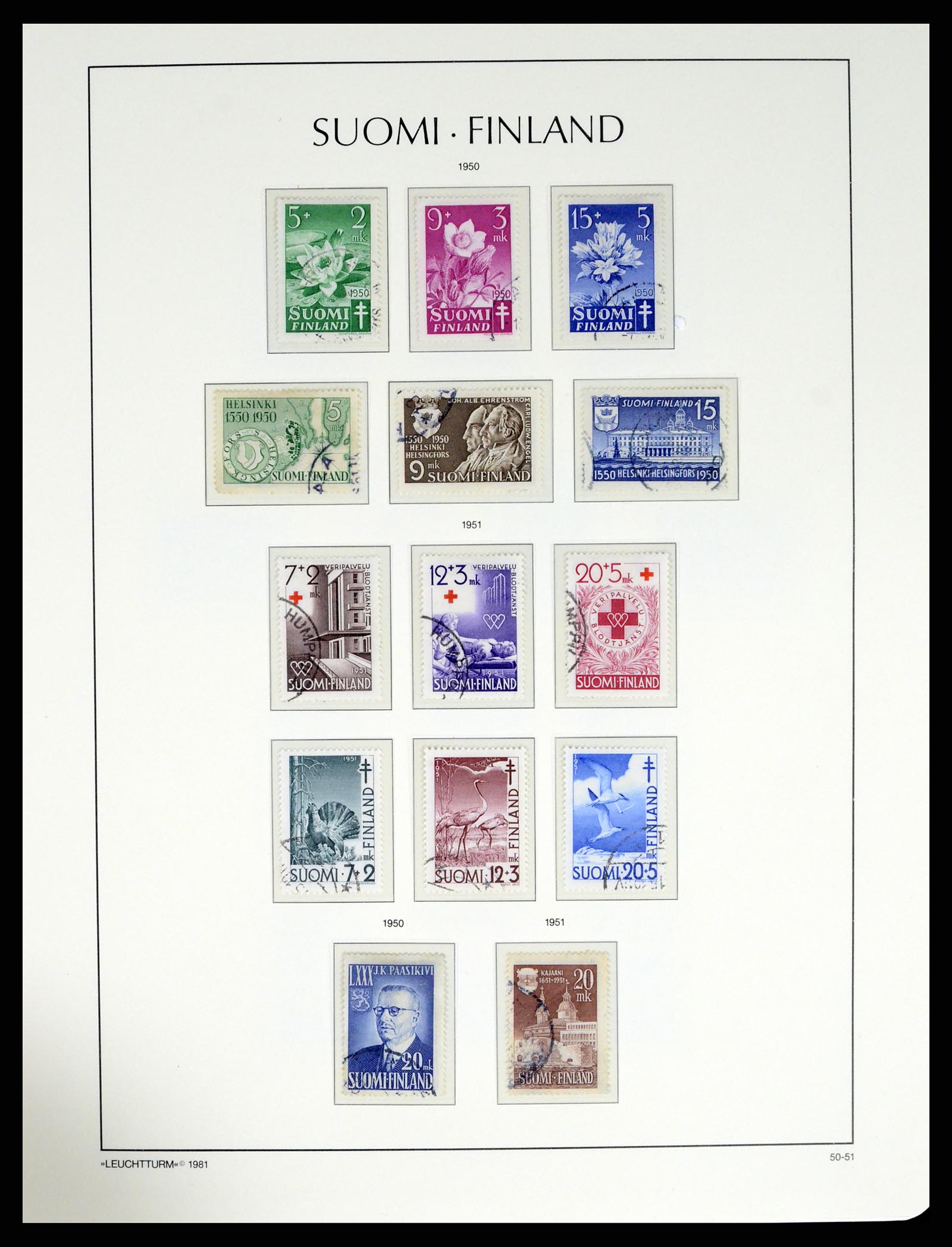 37808 031 - Postzegelverzameling 37808 Finland 1860-2014.