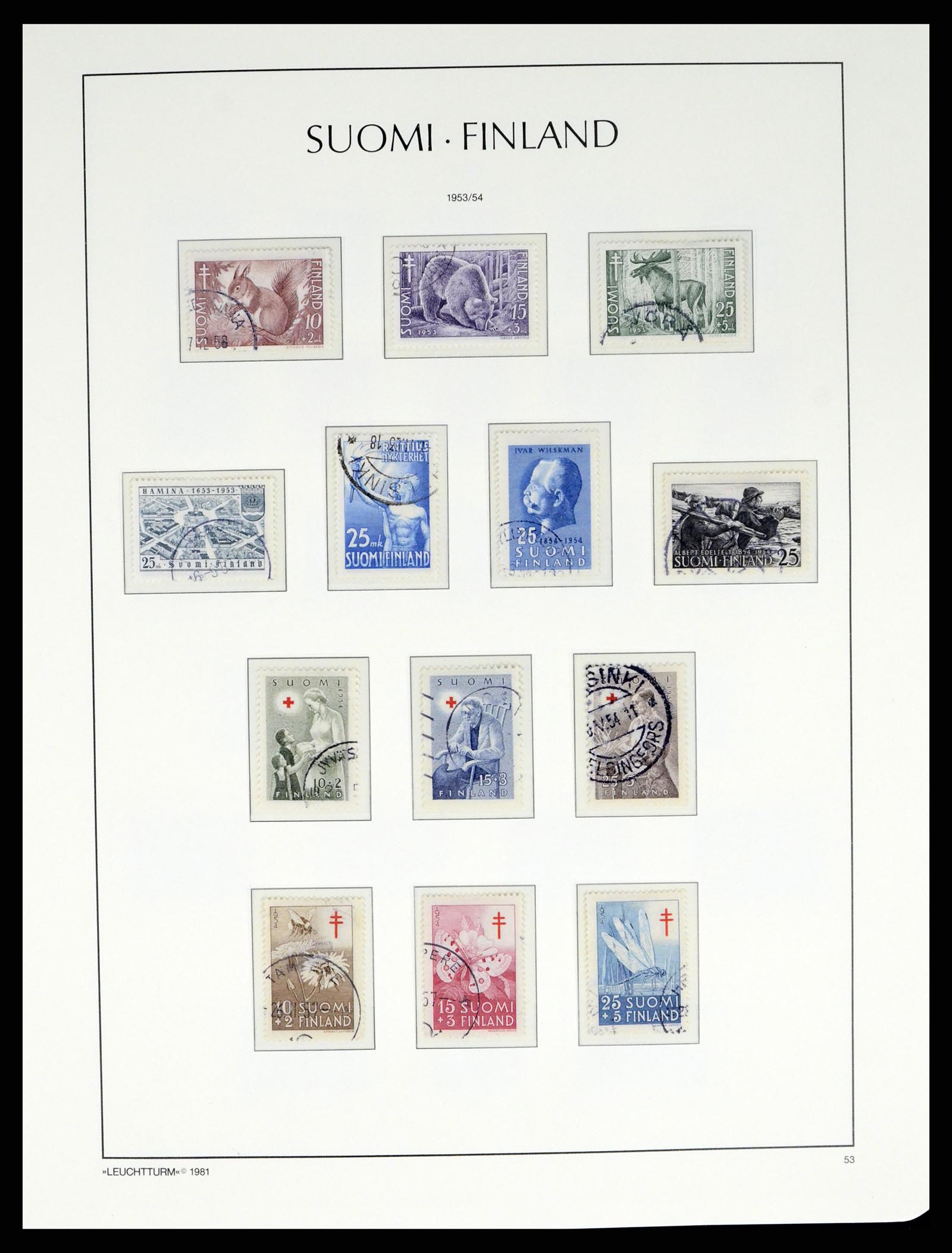 37808 033 - Postzegelverzameling 37808 Finland 1860-2014.