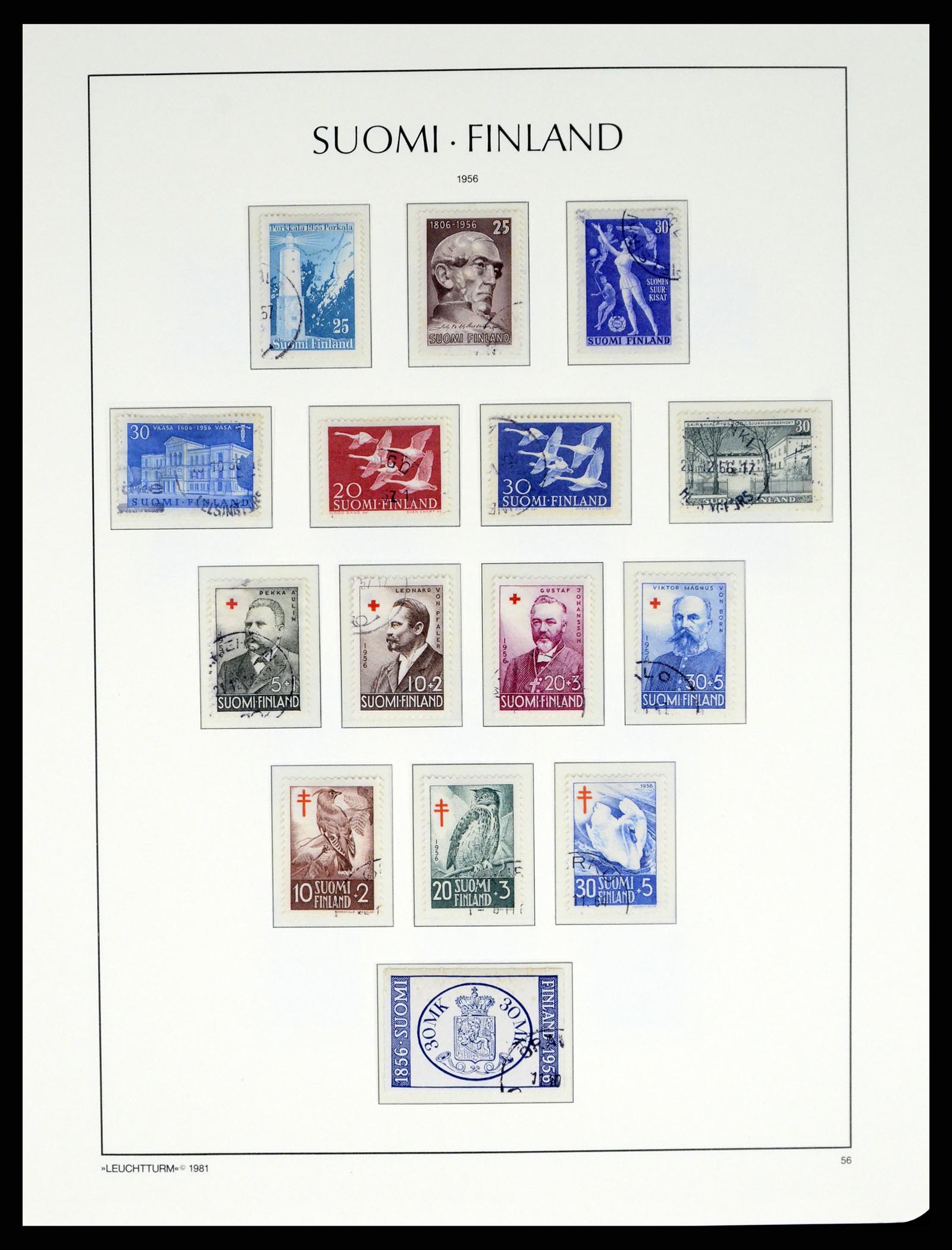 37808 036 - Postzegelverzameling 37808 Finland 1860-2014.