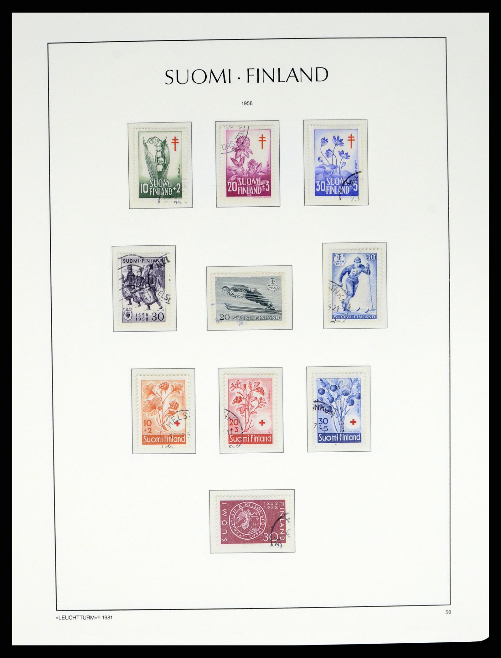 37808 038 - Postzegelverzameling 37808 Finland 1860-2014.
