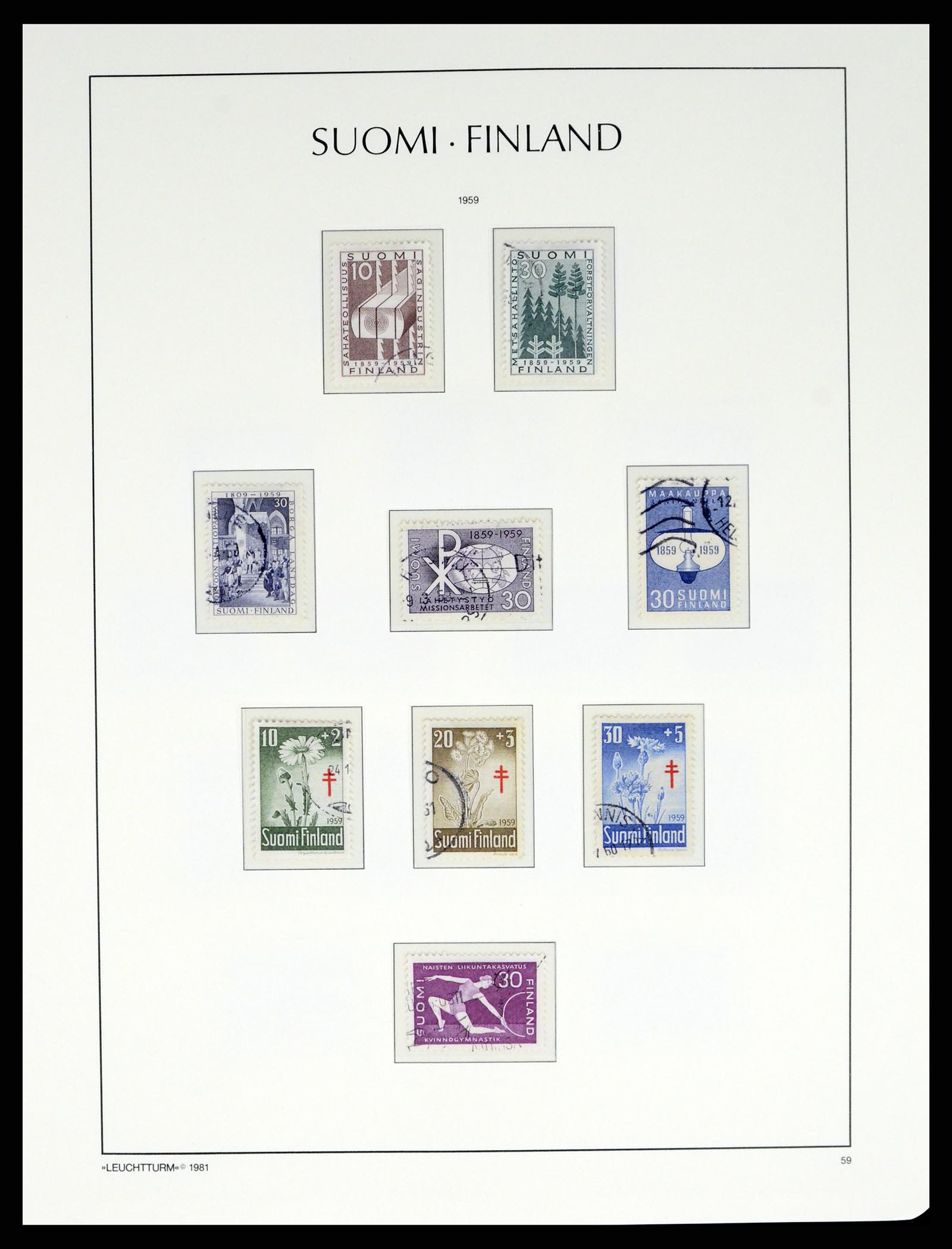 37808 039 - Postzegelverzameling 37808 Finland 1860-2014.