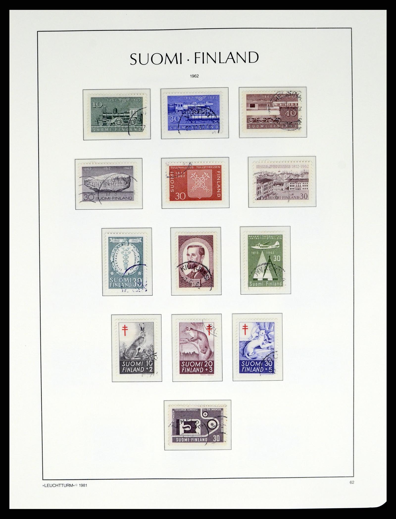37808 042 - Postzegelverzameling 37808 Finland 1860-2014.