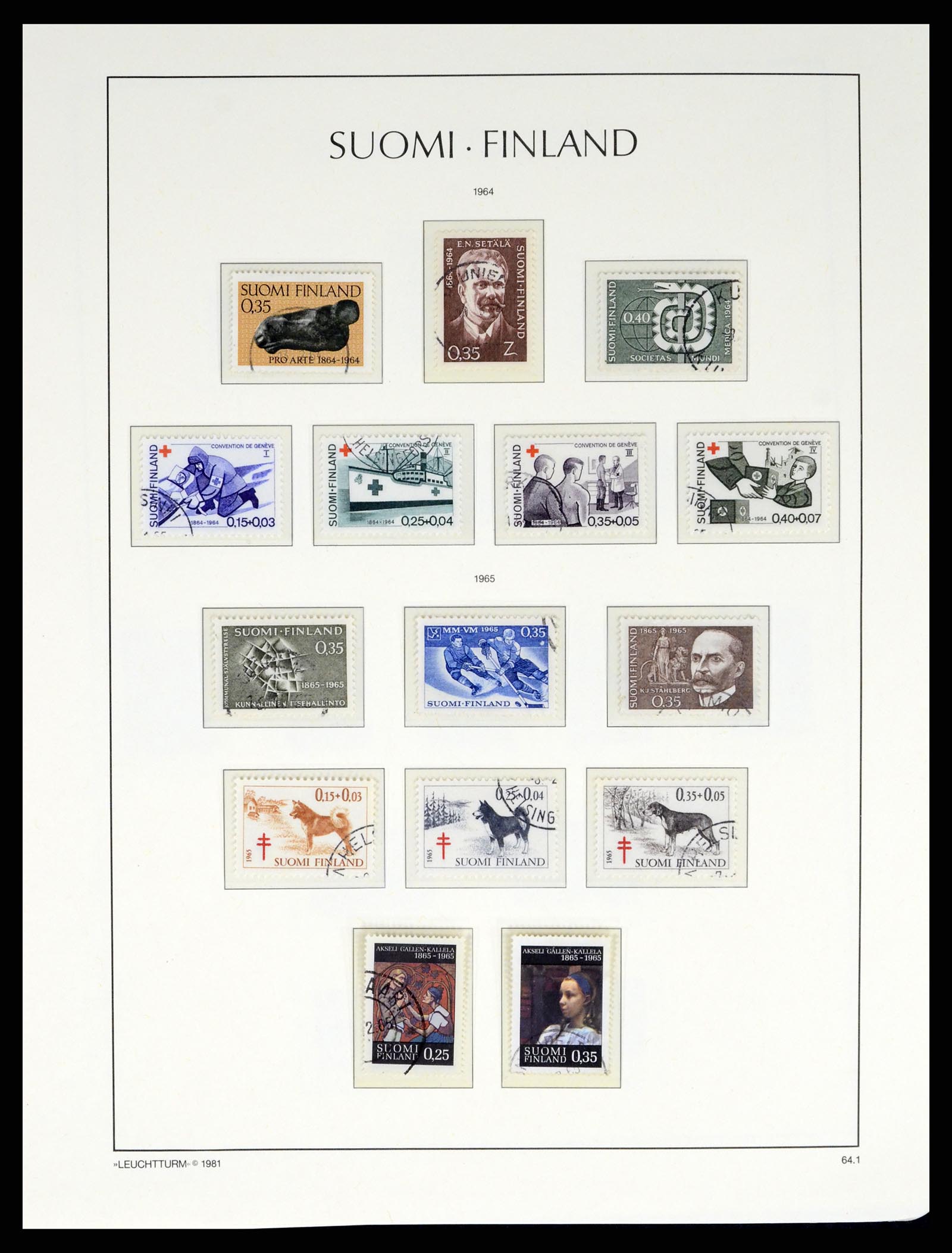 37808 052 - Postzegelverzameling 37808 Finland 1860-2014.