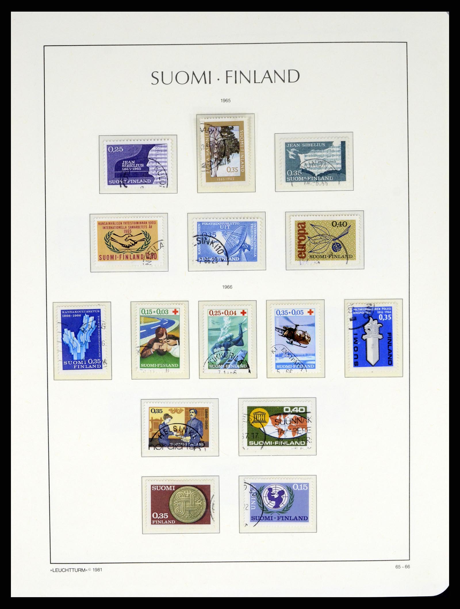37808 053 - Postzegelverzameling 37808 Finland 1860-2014.