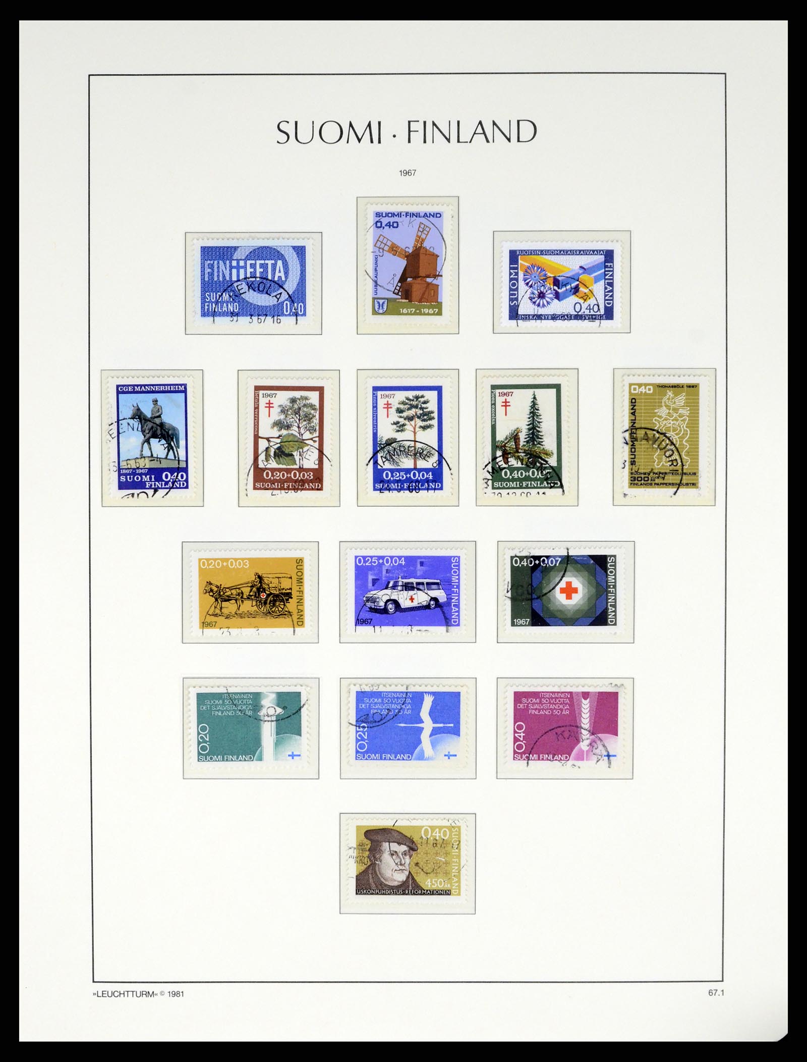 37808 054 - Postzegelverzameling 37808 Finland 1860-2014.