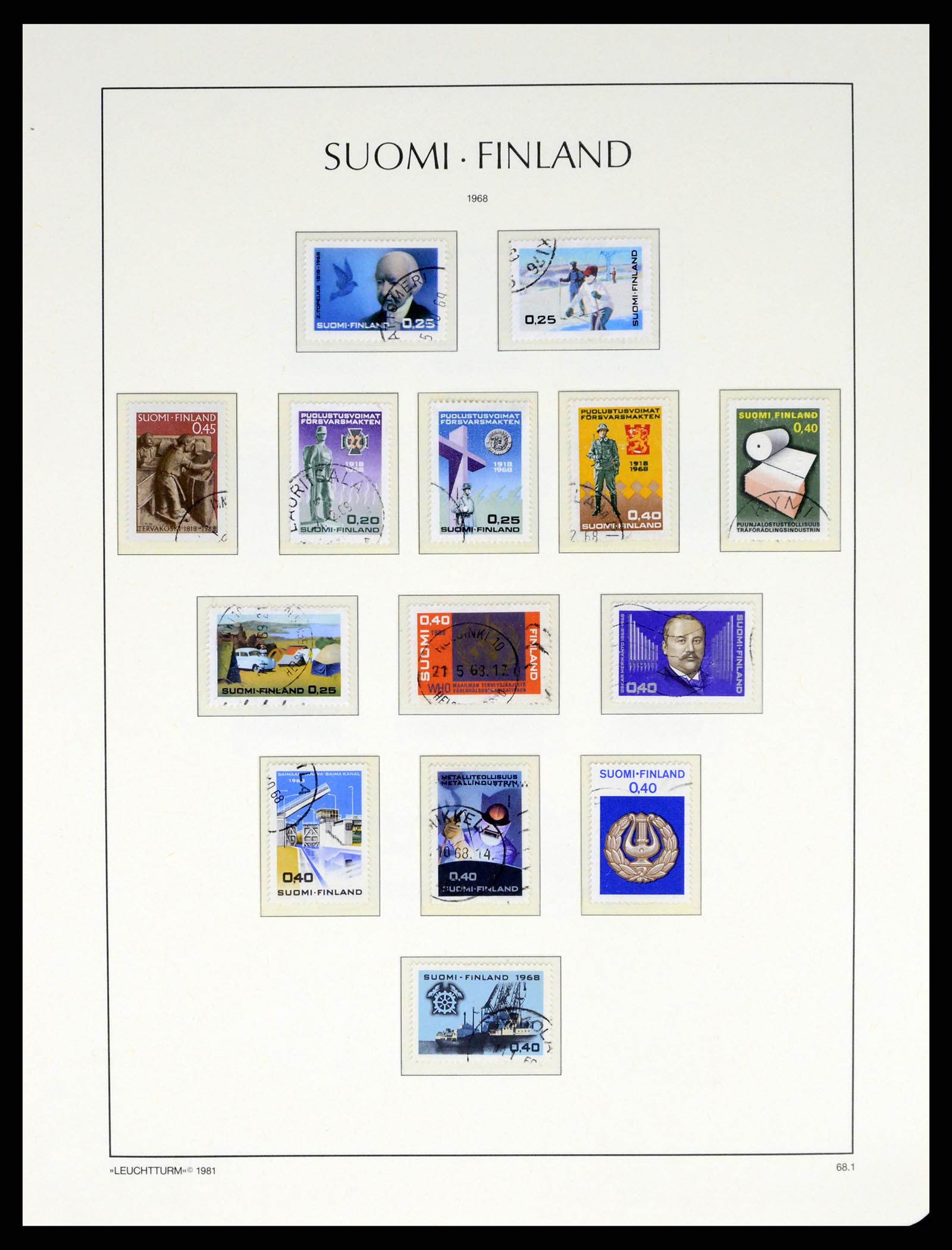 37808 055 - Postzegelverzameling 37808 Finland 1860-2014.