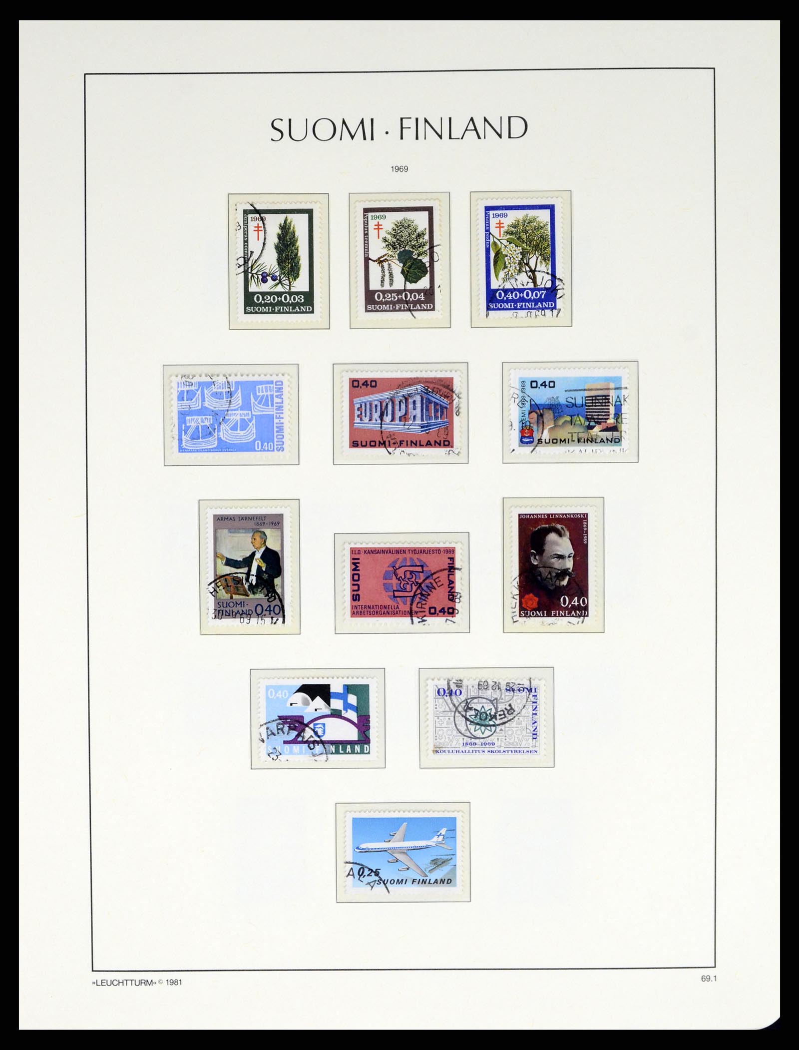 37808 056 - Postzegelverzameling 37808 Finland 1860-2014.