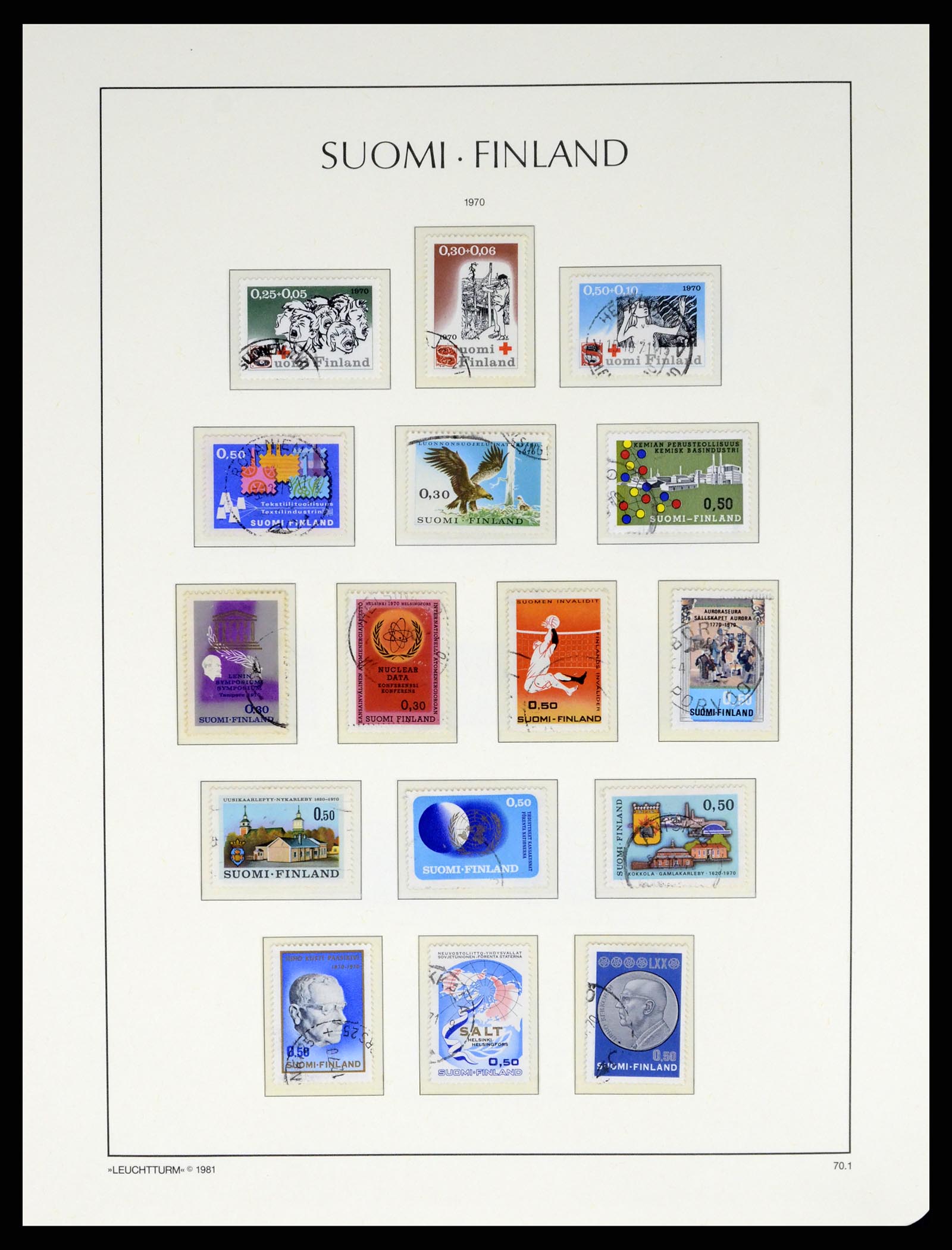 37808 057 - Postzegelverzameling 37808 Finland 1860-2014.